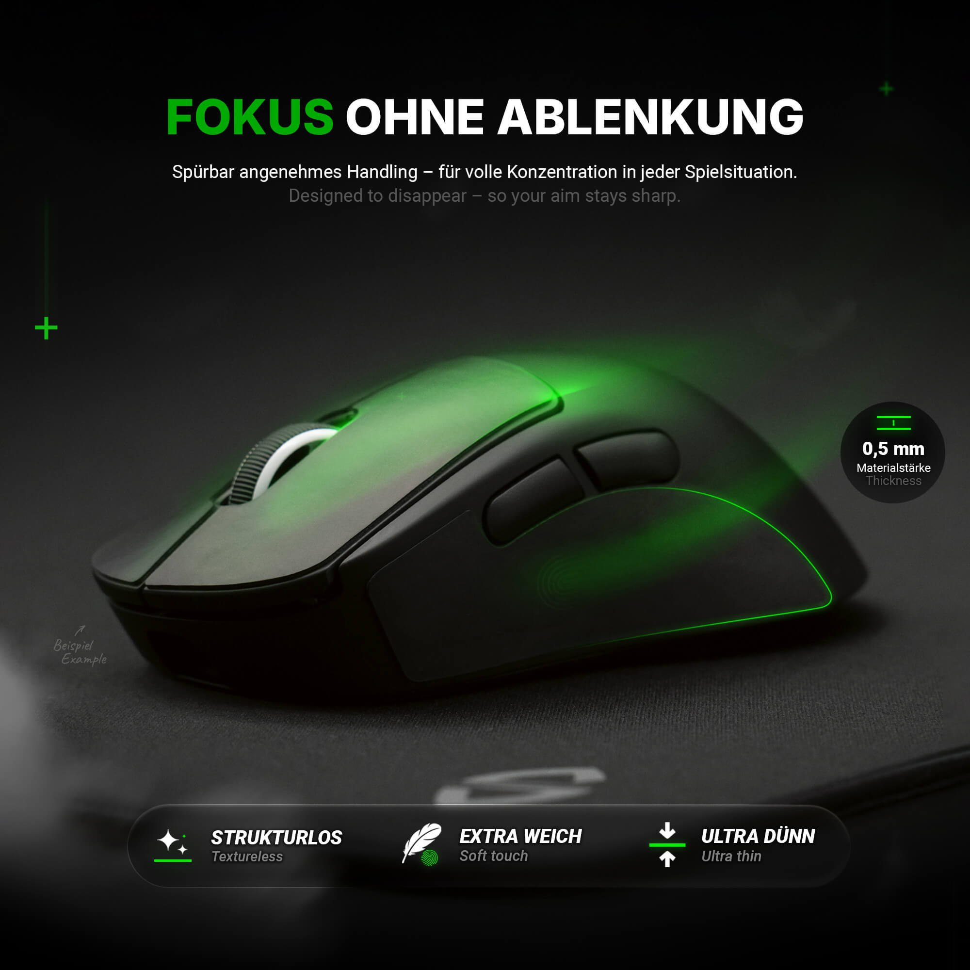 SensoryBoost Stealth Grip Tape für Razer DeathAdder V4 Pro (Pre-Cut)