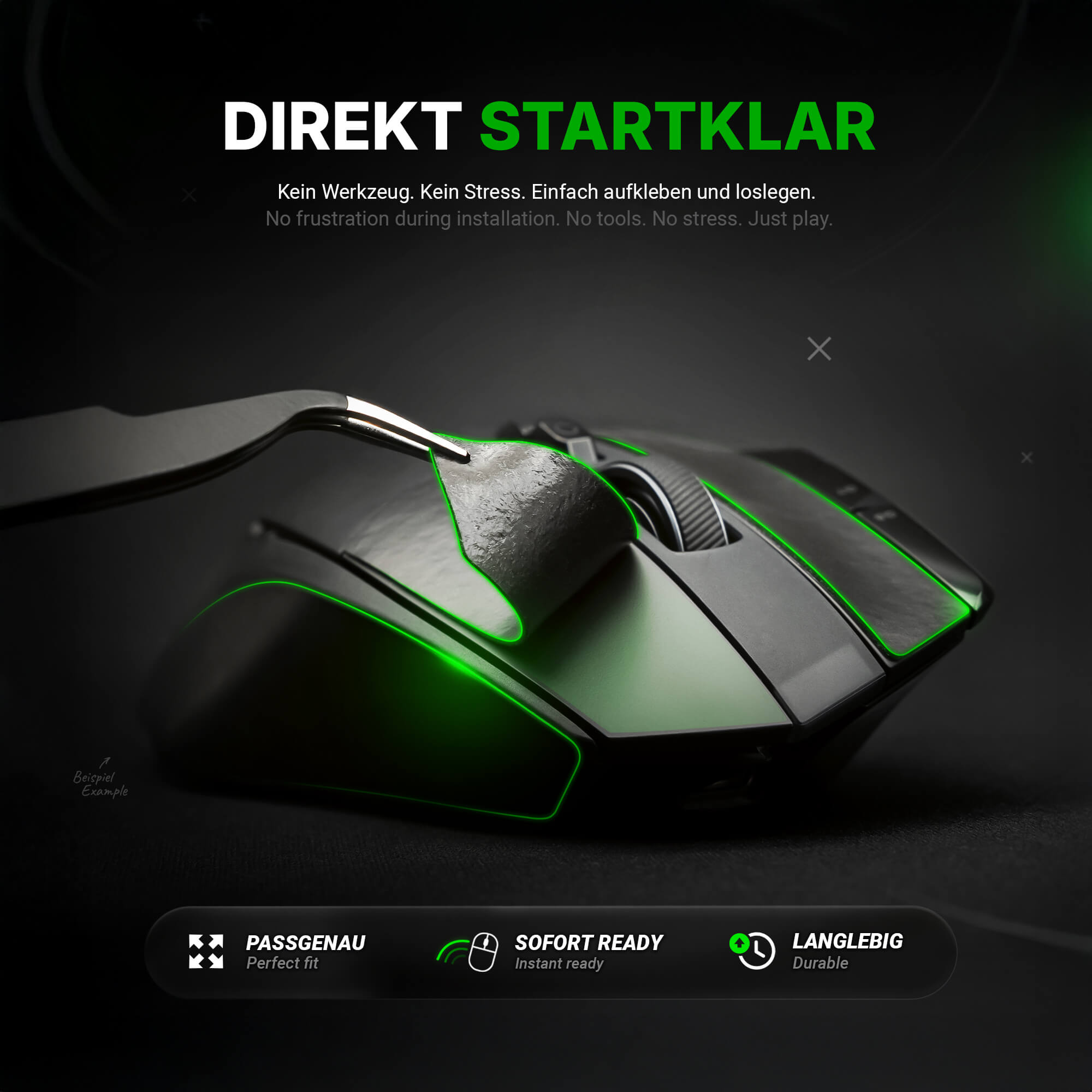 SensoryBoost Stealth Grip Tape für Razer DeathAdder V4 Pro (Pre-Cut)