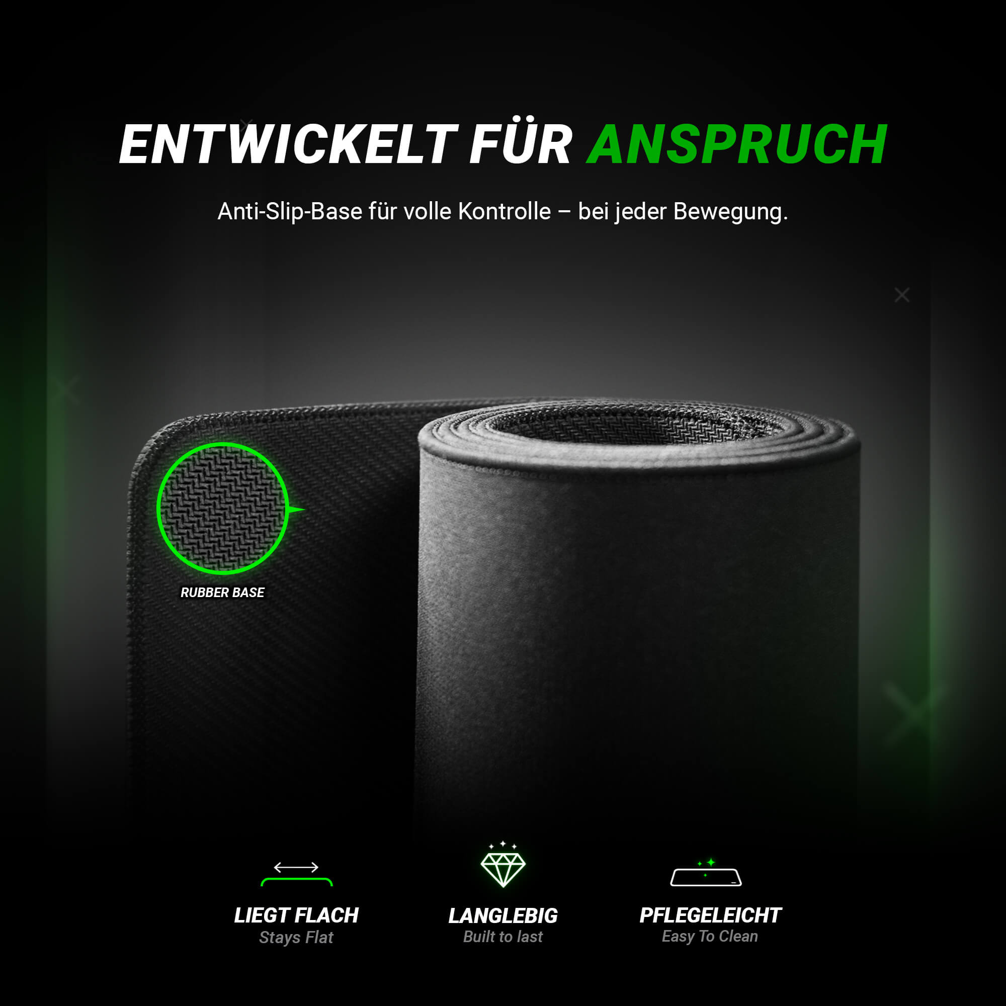 Balance Mauspad SilverShift – 100×50 cm – Hybrid für jeden Spielstil