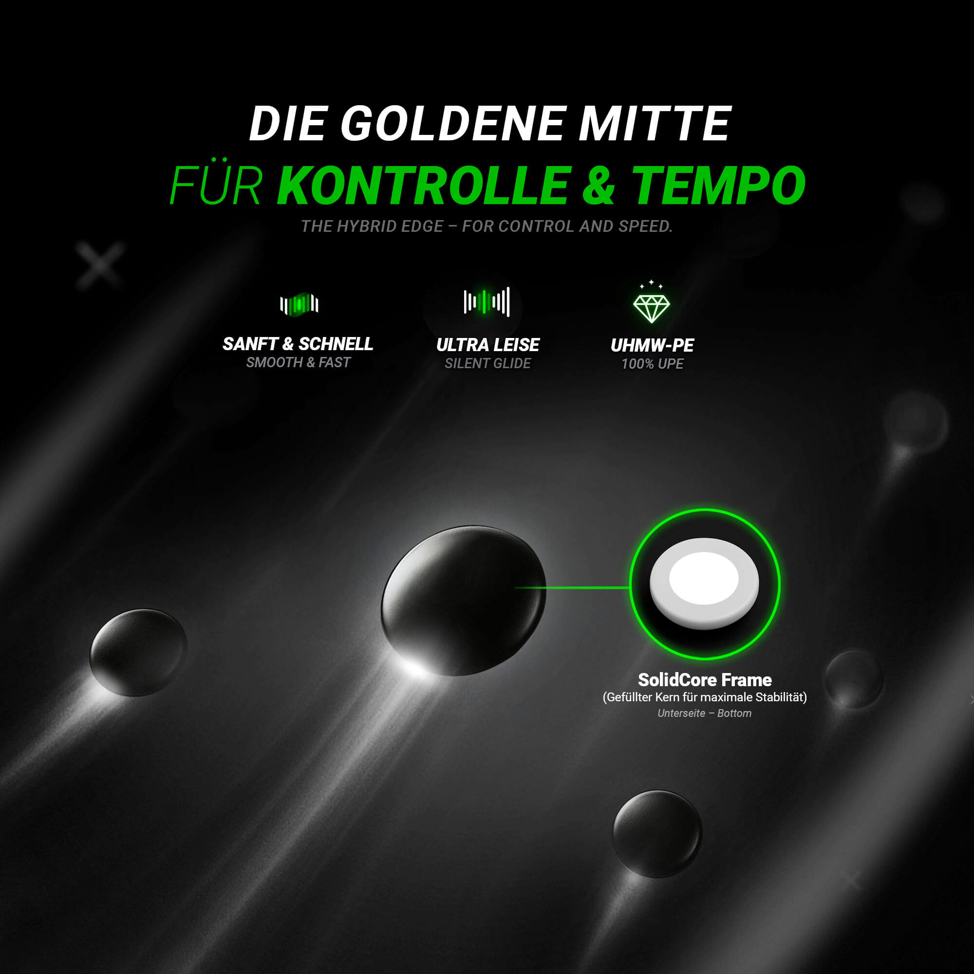 ADS (d) 2.0 Skates – 40 Stück – Universelle Ersatz-Mausfüße Dots