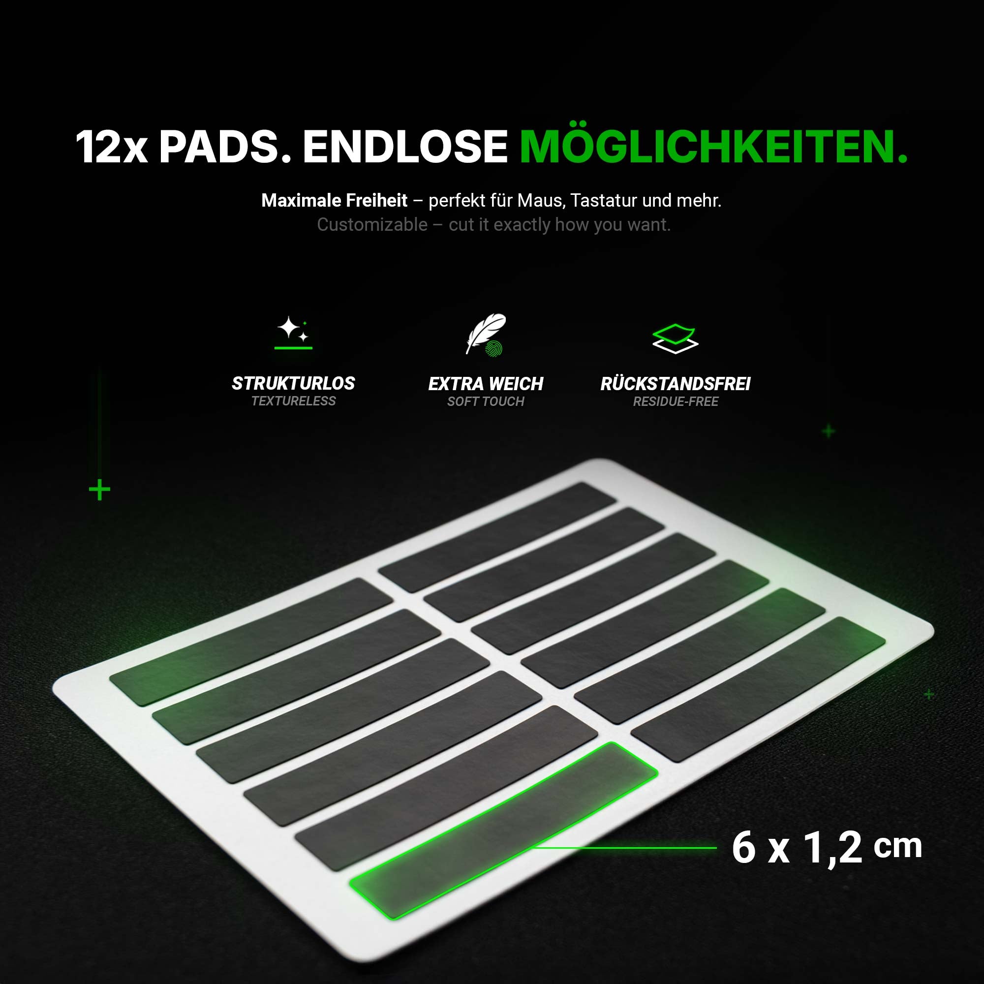 12x DIY Anti-slip Pads - 6x1,2cm