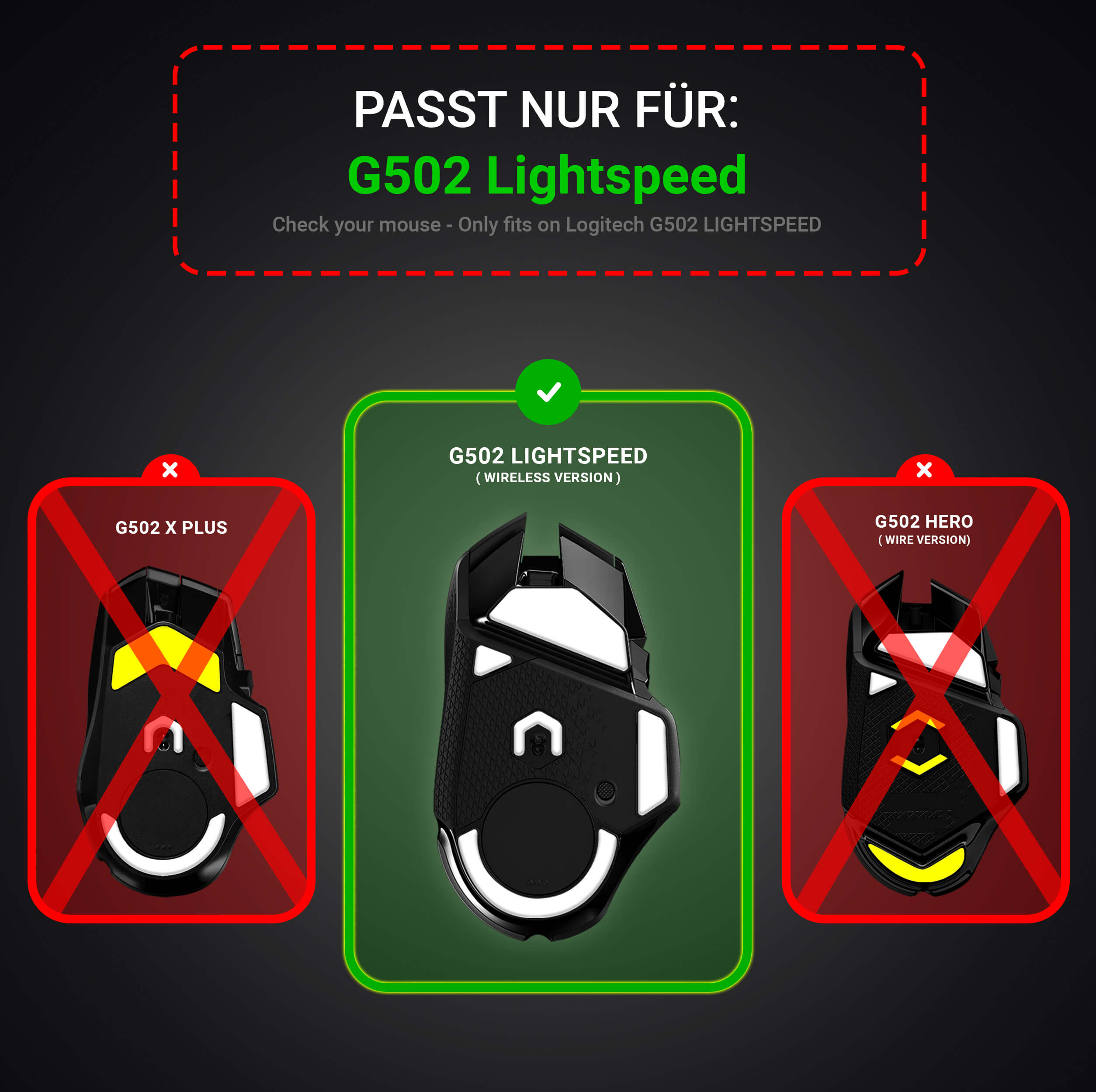 DPS Glides (2er Set) – für Logitech G502 Lightspeed