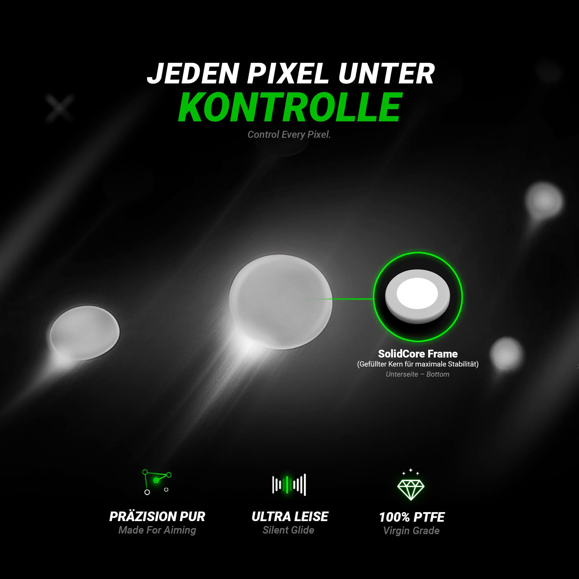 FPS (d) 2.0 Skates – 40 pcs – Universal Replacement Mouse Feet Dots