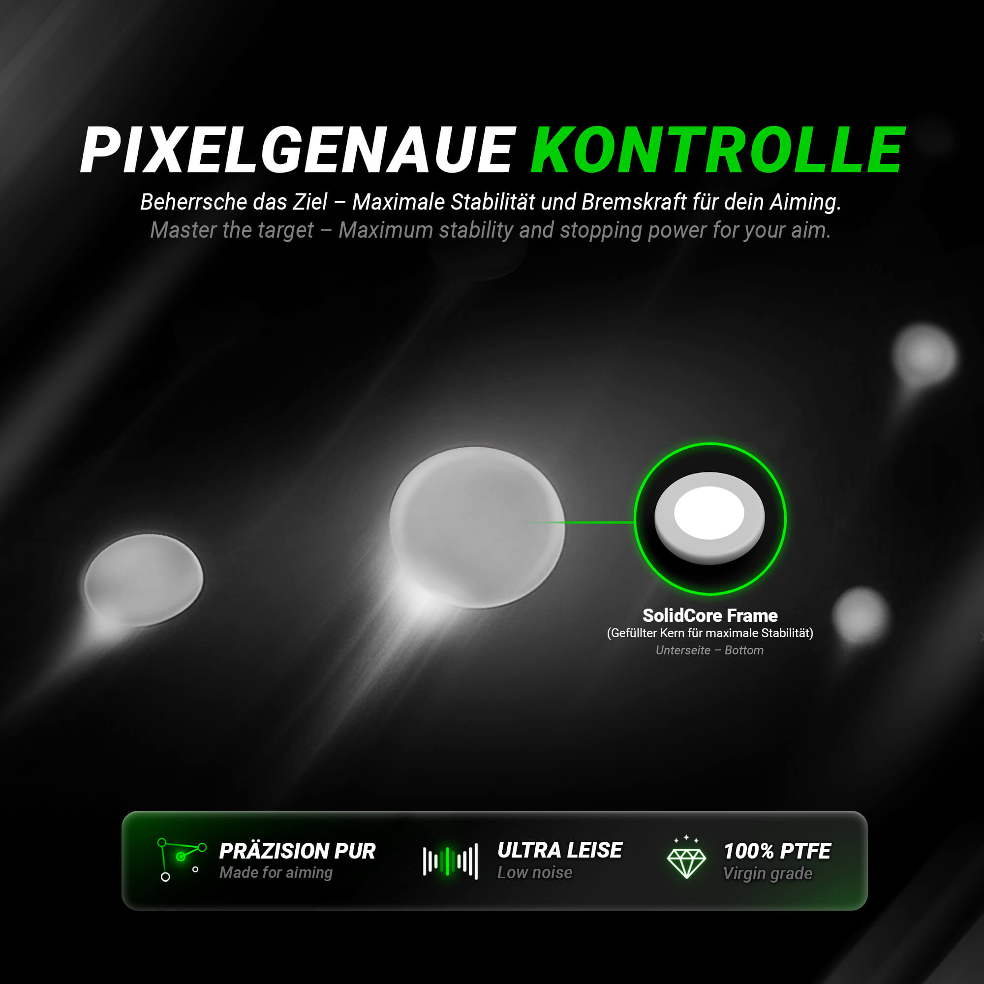 FPS Series (d) Dot Skates – 40 Stück – Universelle Ersatz-Mausfüße