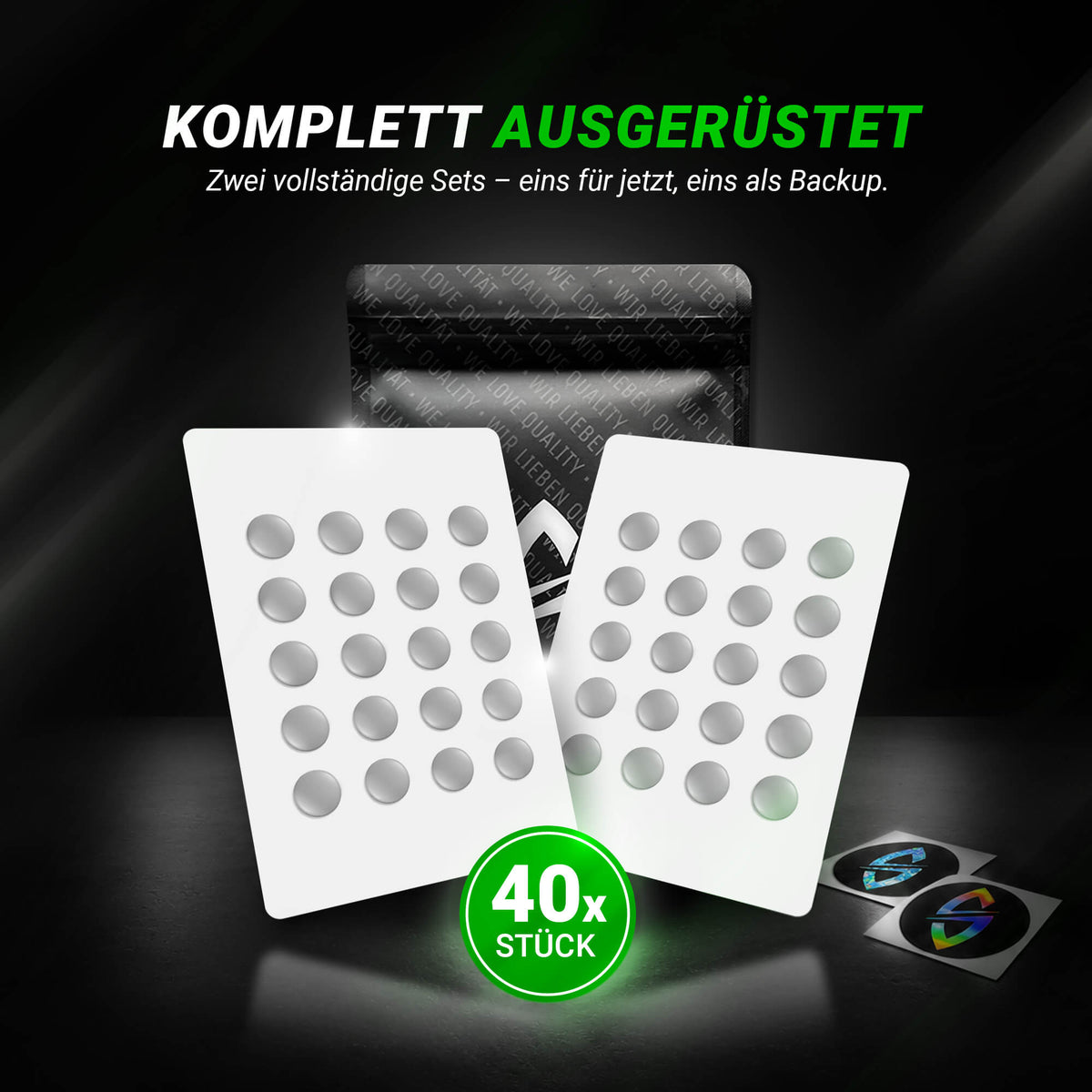 FPS Series (d) Dot Skates – 40 Stück – Universelle Ersatz-Mausfüße