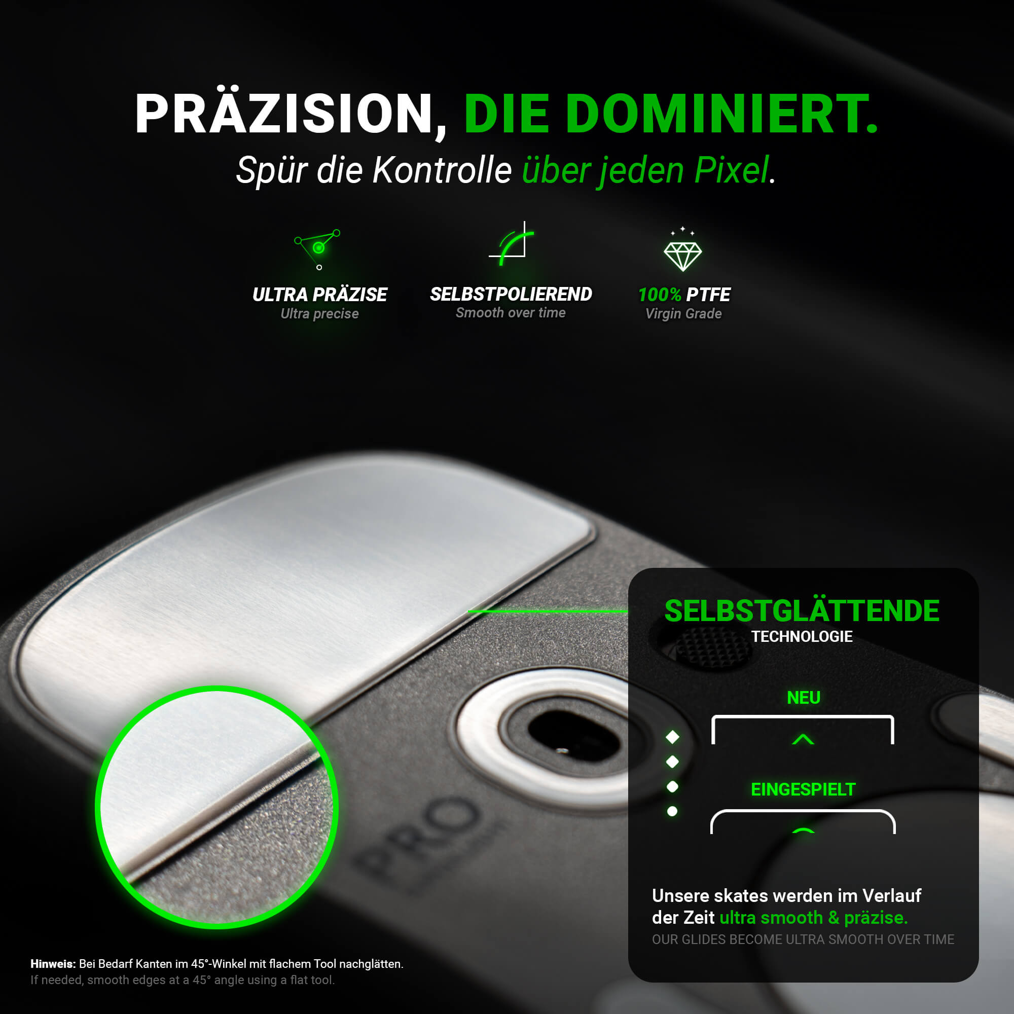 FPS Glides (2er Set) – für Logitech G PRO Wireless, G PRO 2 Lightspeed