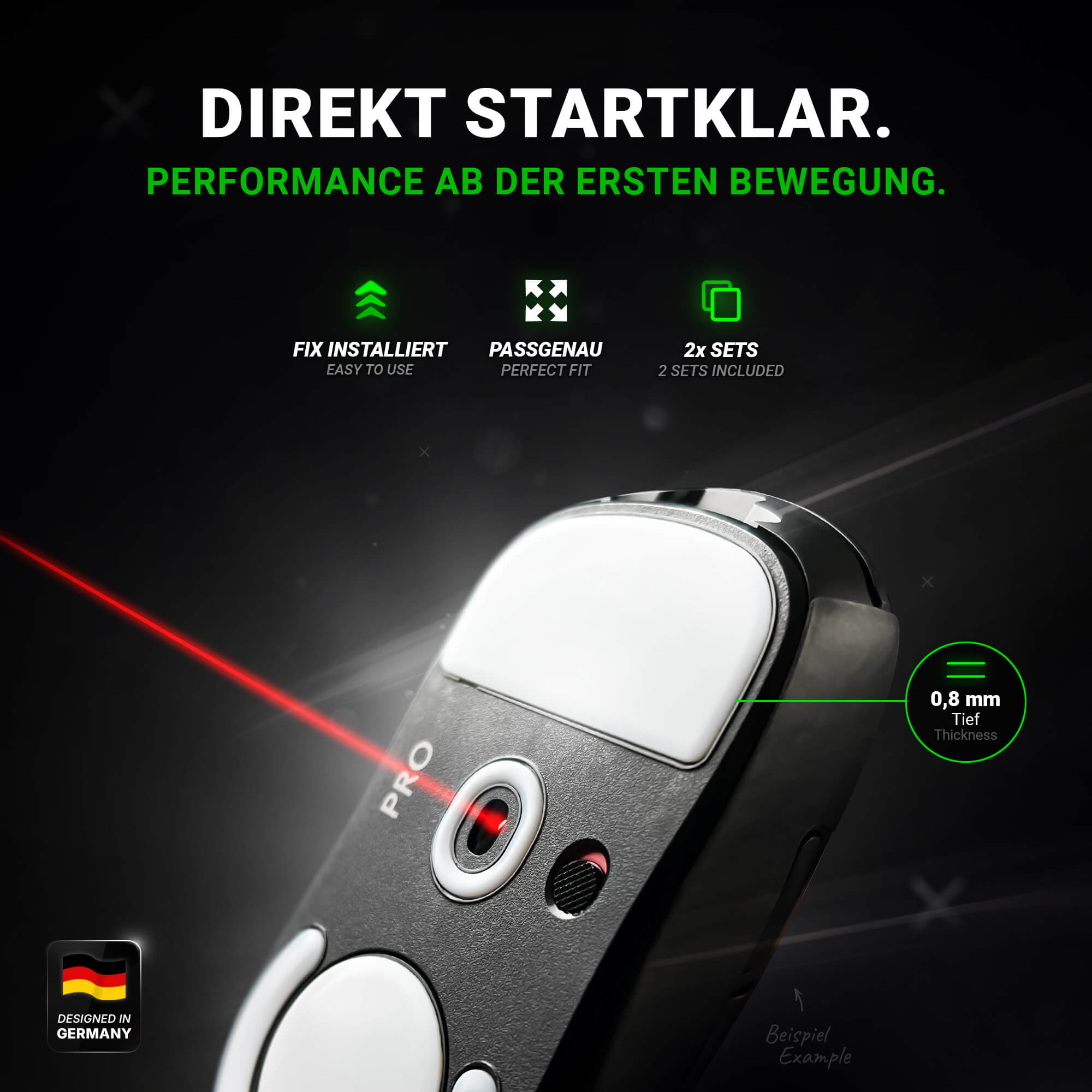DPS Glides (2er Set) – für Logitech G502 X Plus, Lightspeed