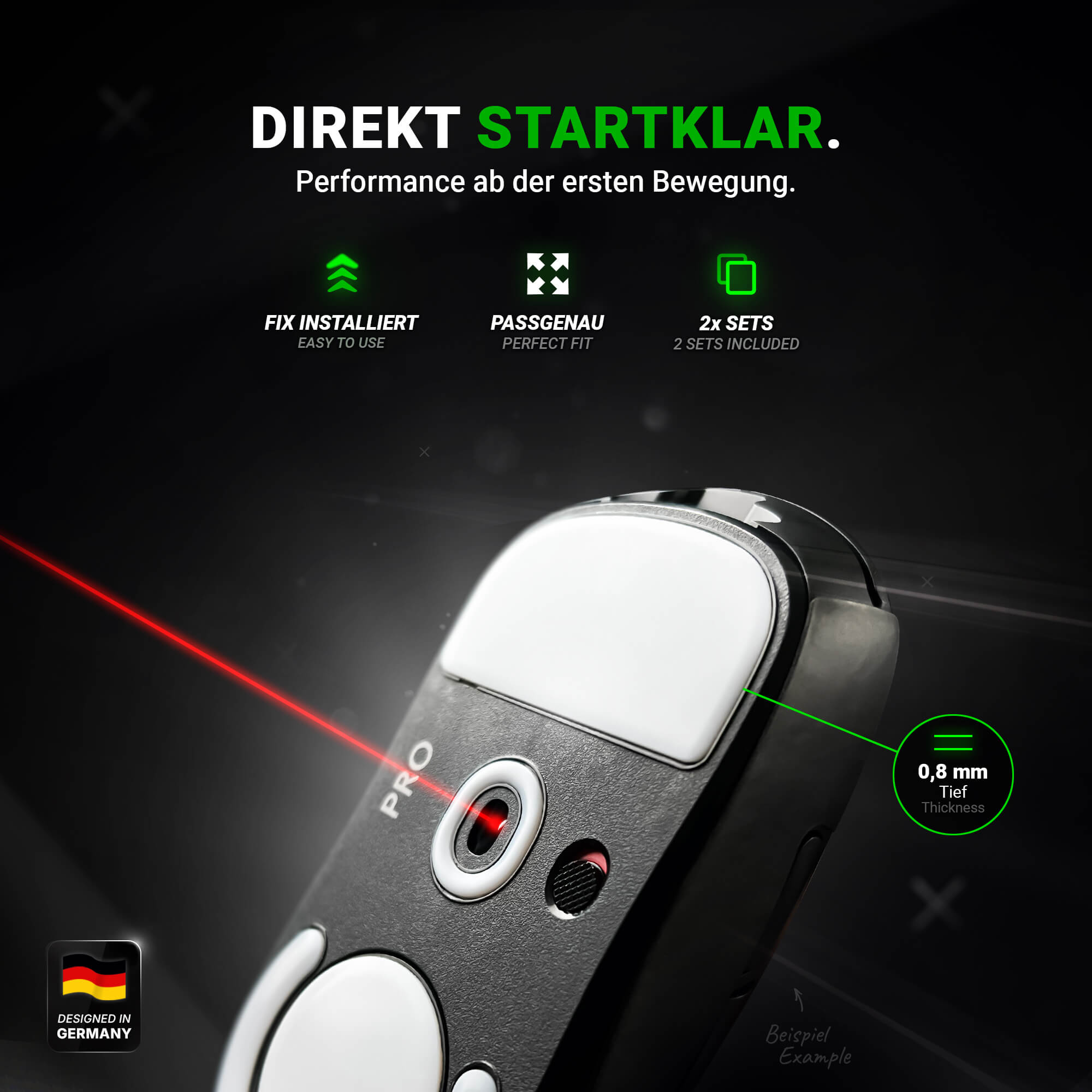 DPS Glides (2er Set) –  für Pulsar X2, X2A, X2H, X2V2