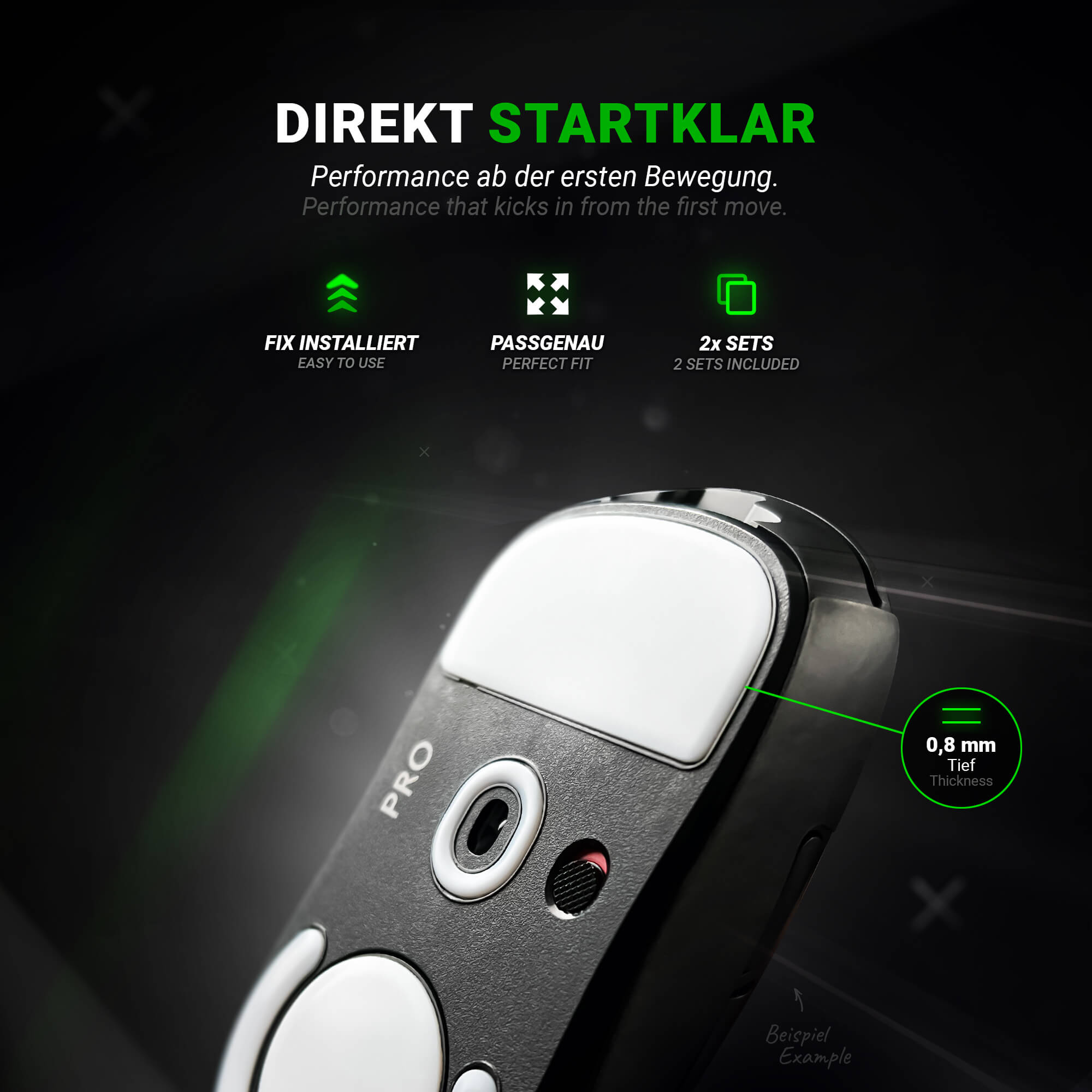 DPS Glides (2er Set) – für Logitech G PRO X Superlight 2