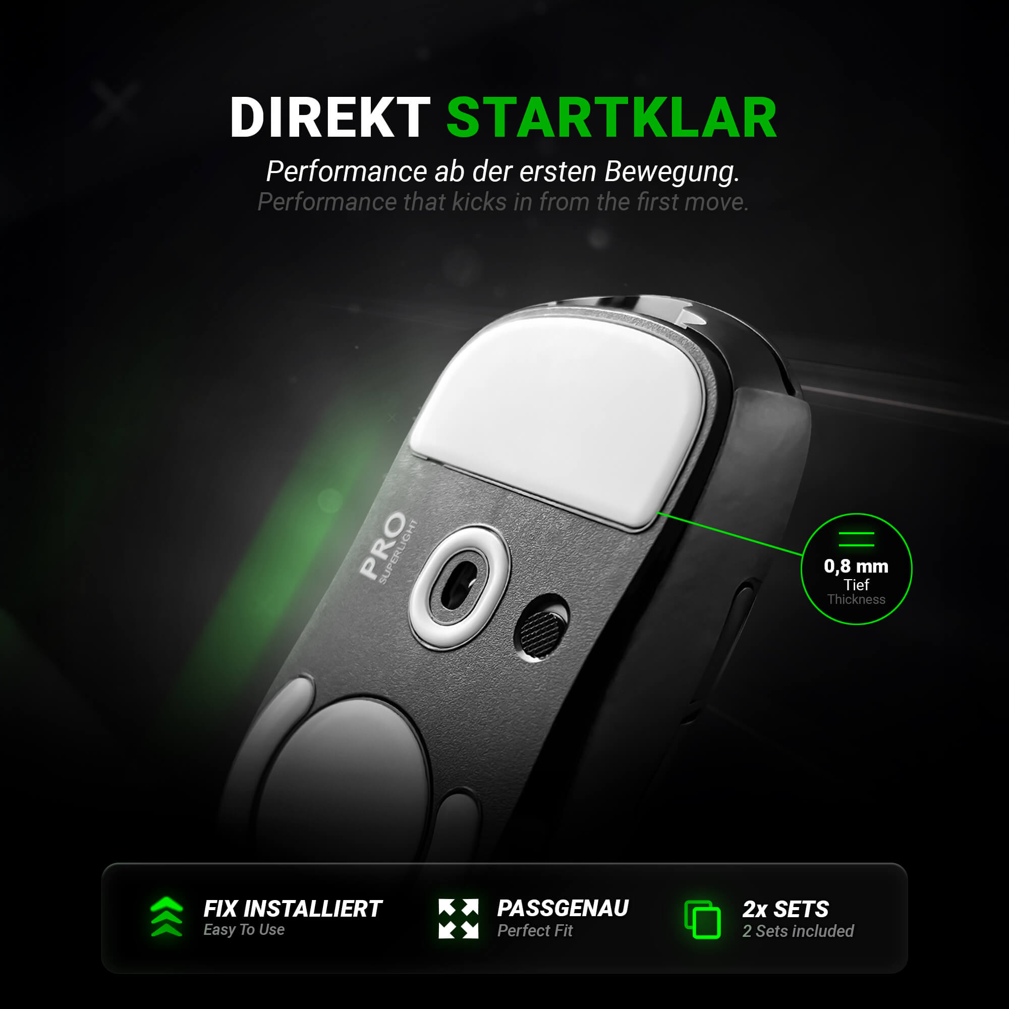 DPS Glides (2er Set) – für Logitech G PRO X Superlight 1