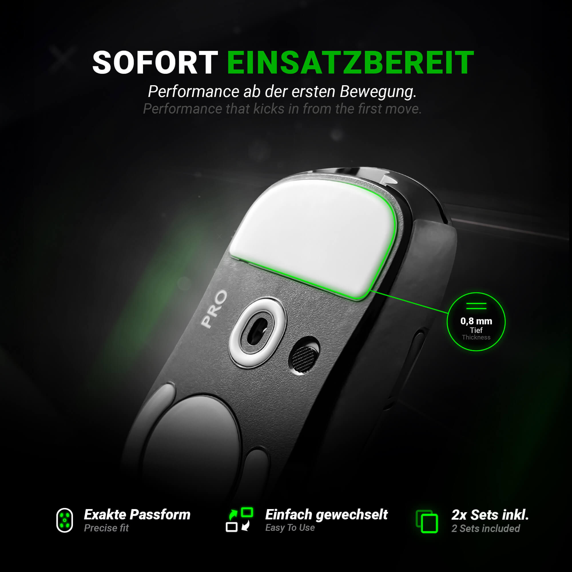 DPS Glides - 2 Sets - for Razer Viper V3 Pro