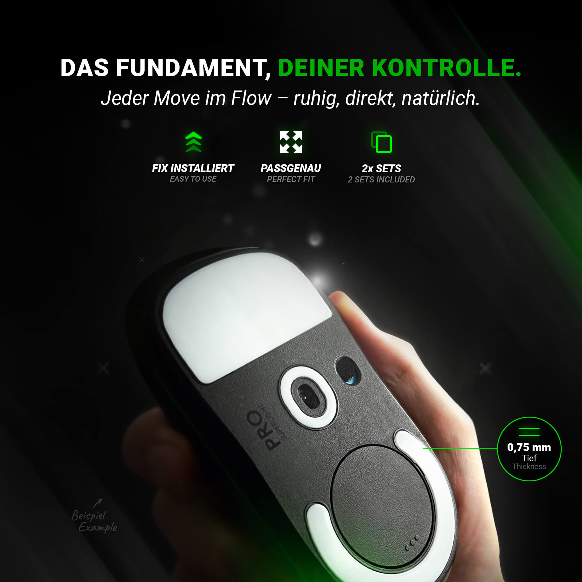 FPS Glides (2er Set) – für Logitech G PRO Wireless, G PRO 2 Lightspeed