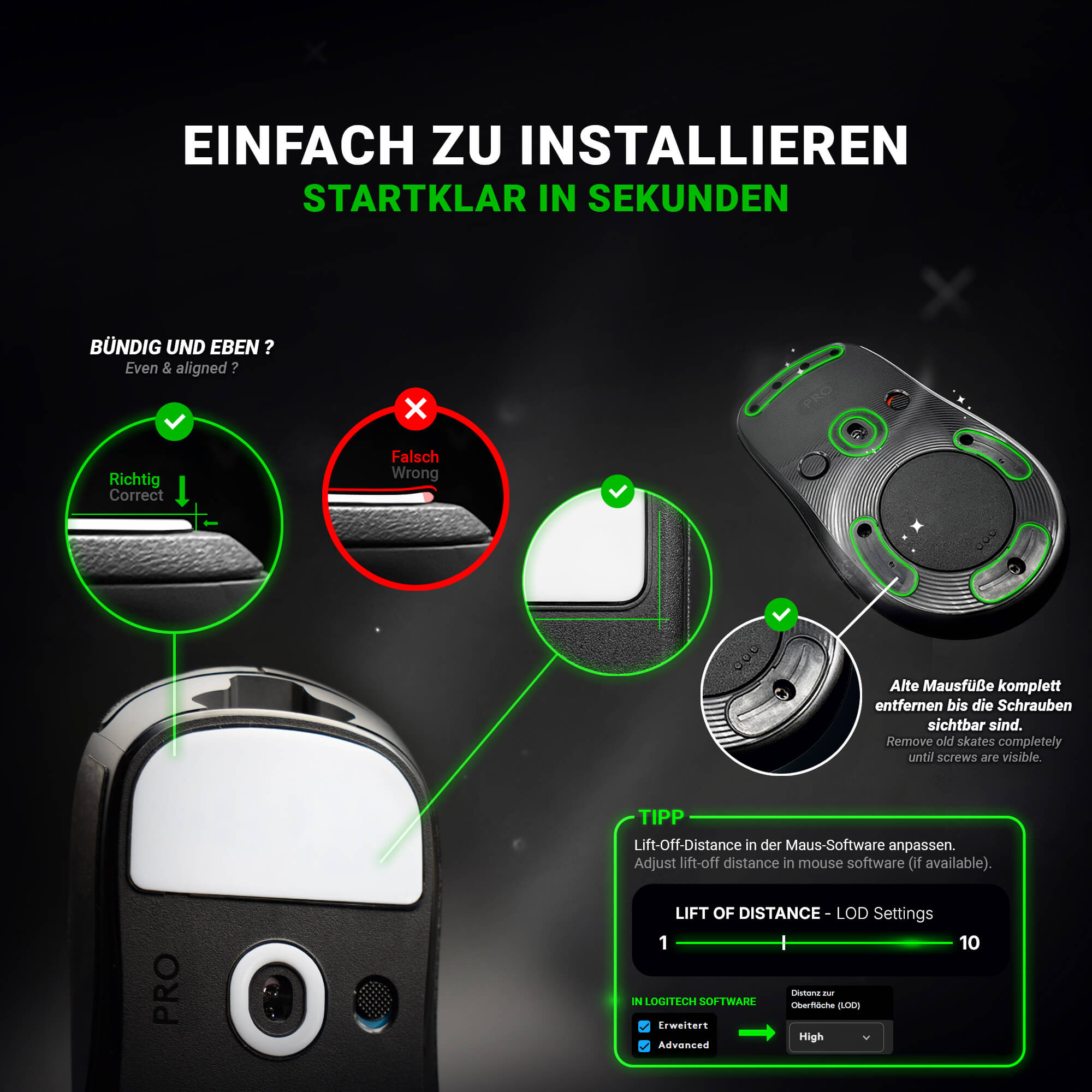 DPS Glides (2er Set) – für Razer Deathadder V3 PRO