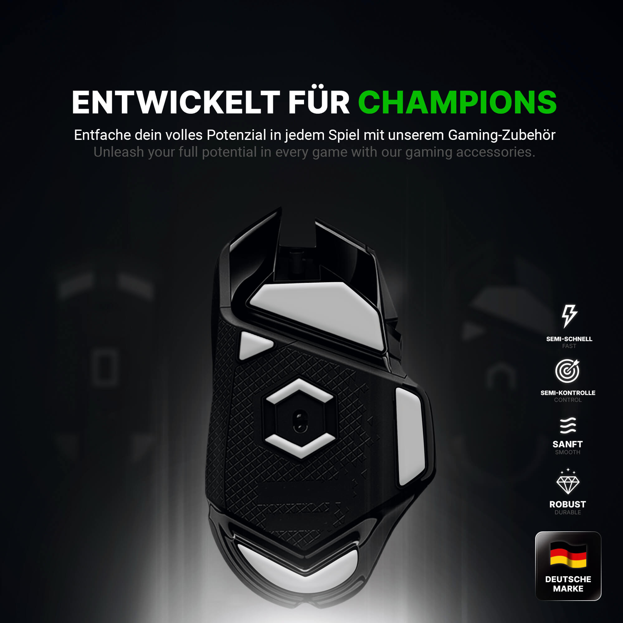 HPS Glides (2er Set) – für Logitech G502 Hero (Kabel Ver.) Gaming Maus