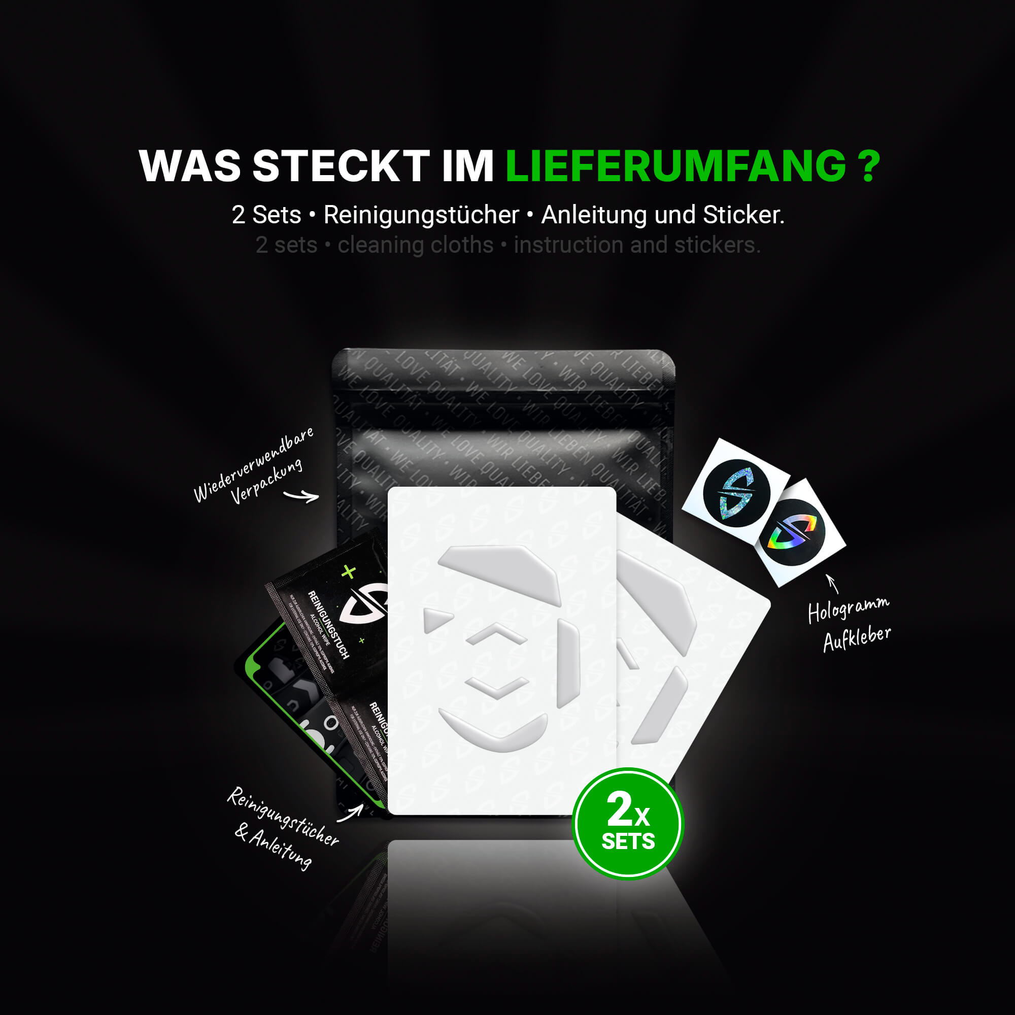 HPS Series – Mausfüße für Logitech G502 Hero (Kabel Ver.) – PTFE