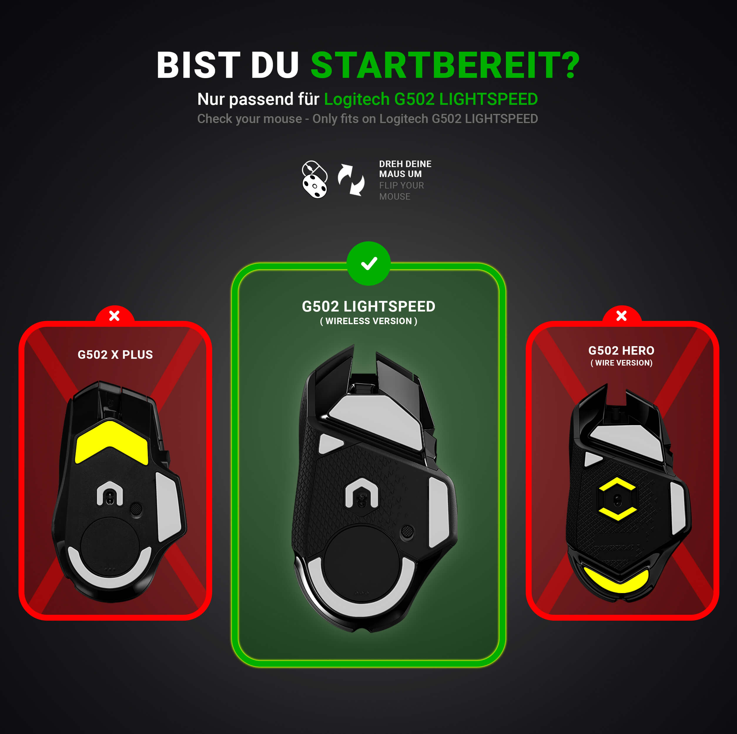 FPS Glides (2er Set) – für Logitech G502 Lightspeed