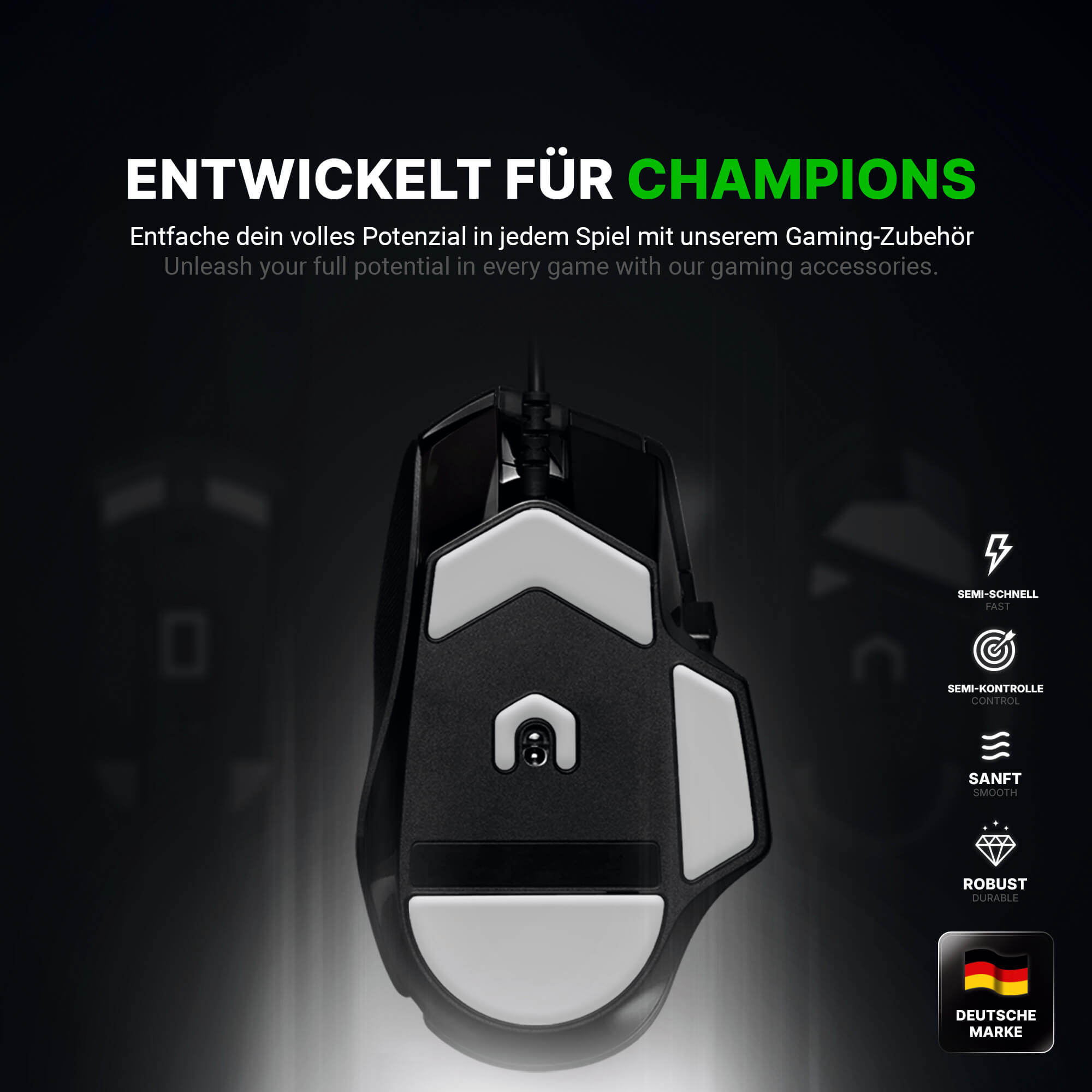 HPS Glides (2 Sets) for Logitech G502 X Standard Gaming Mouse - Upgrade Kit