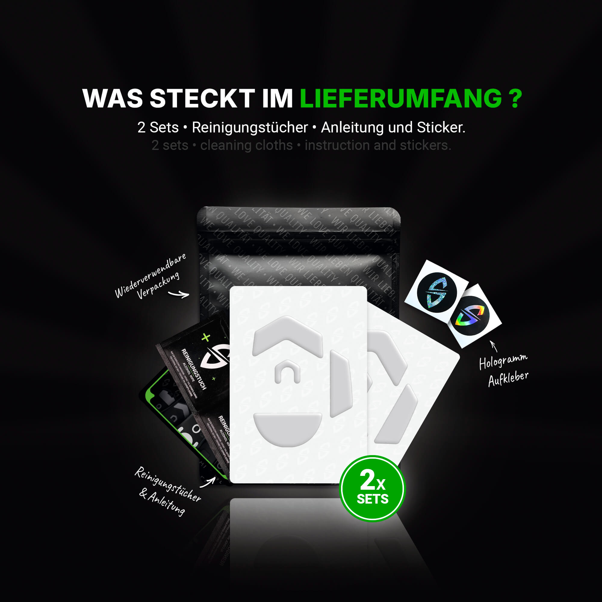HPS Series – Mausfüße für Logitech G502 X (Kabel Ver.) – PTFE