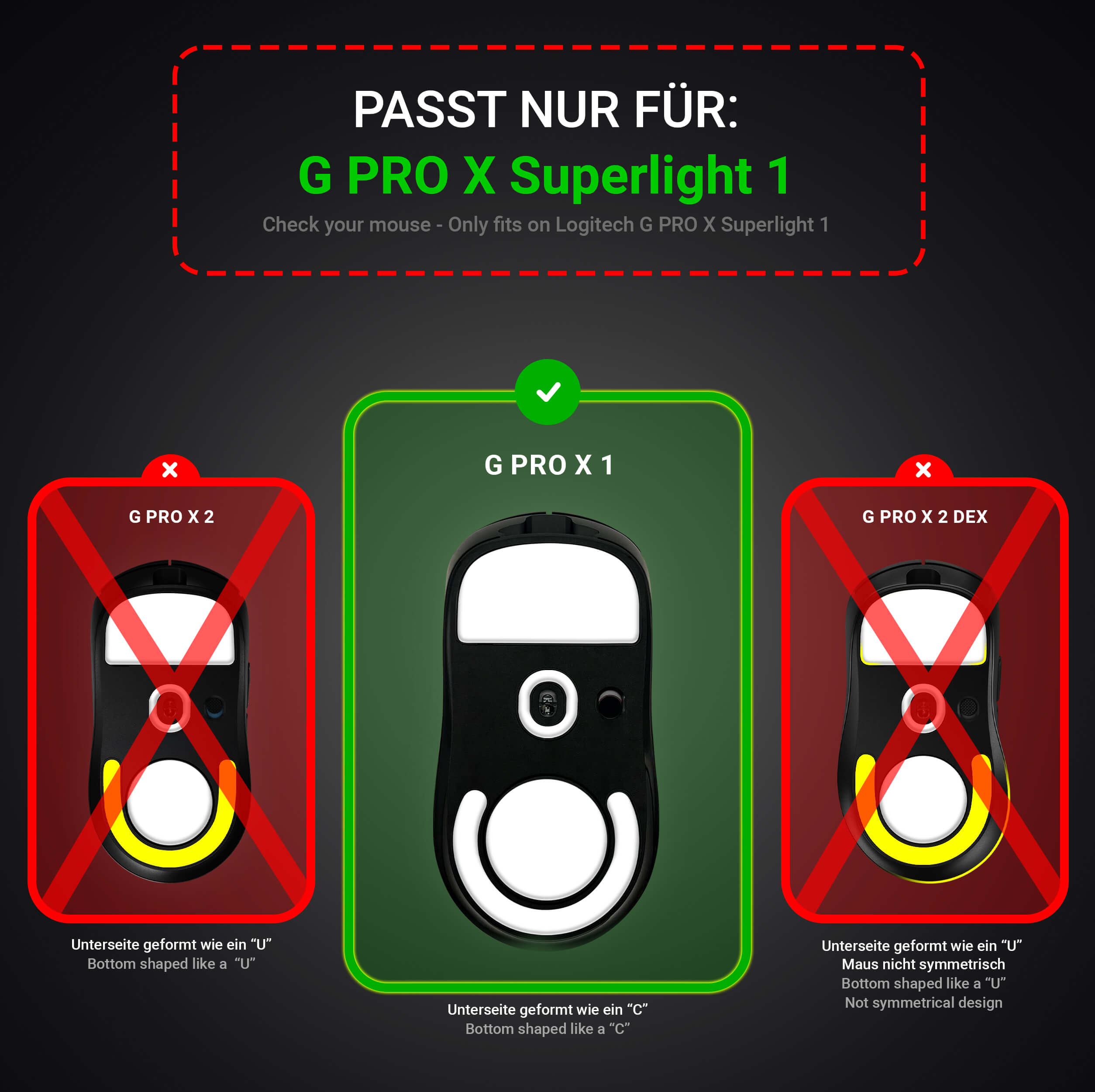 DPS Glides (2er Set) – für Logitech G PRO X Superlight 1