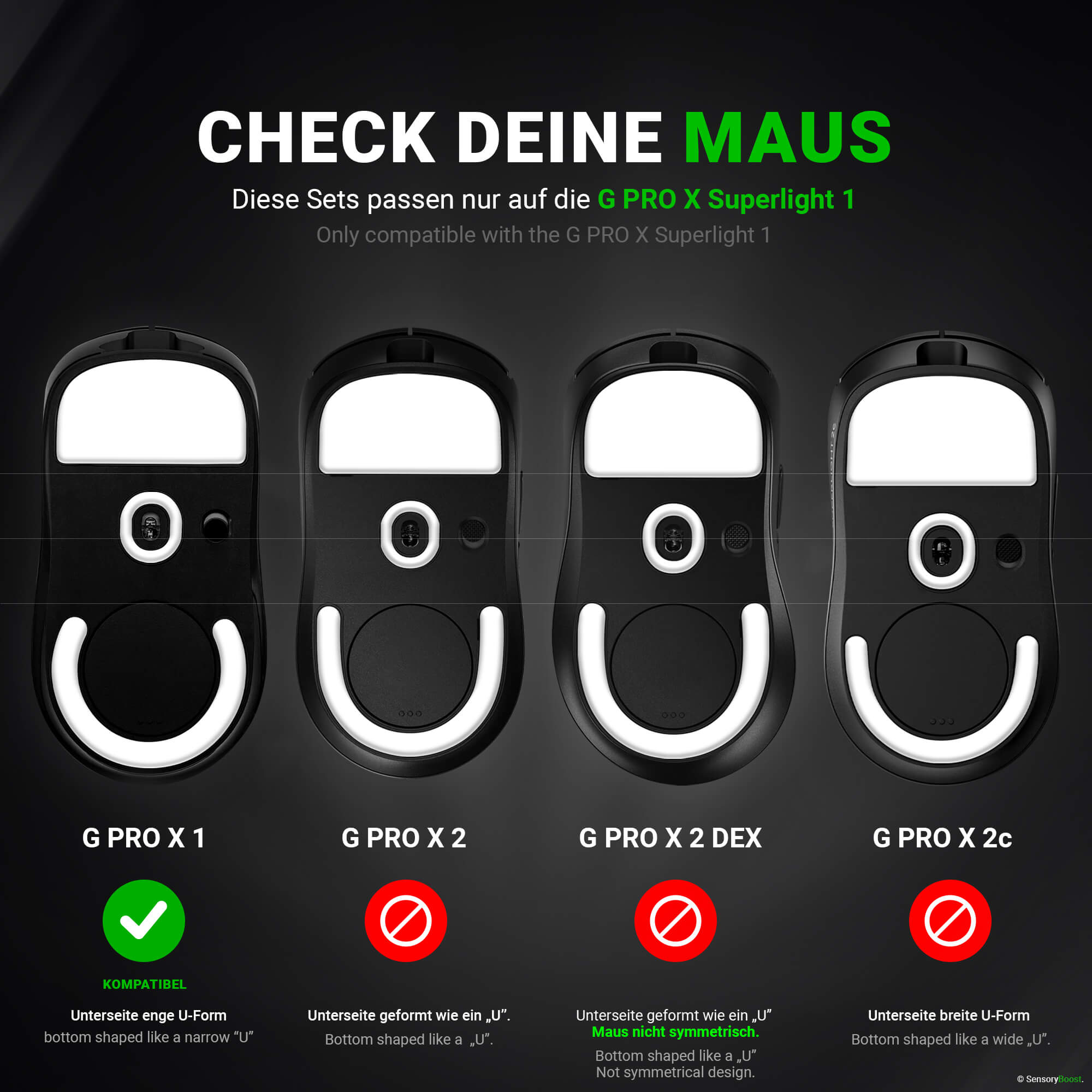 HPS Series – Mausfüße für Logitech G PRO X Superlight – PTFE
