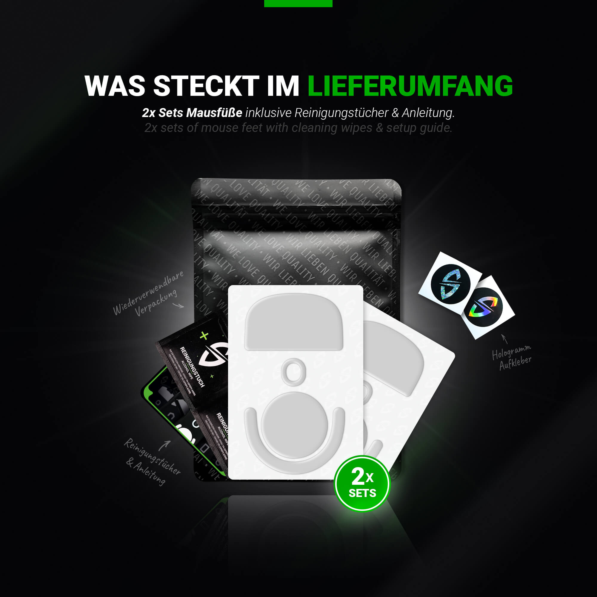 HPS Glides (2er Set) – für Logitech G PRO X Superlight 2c