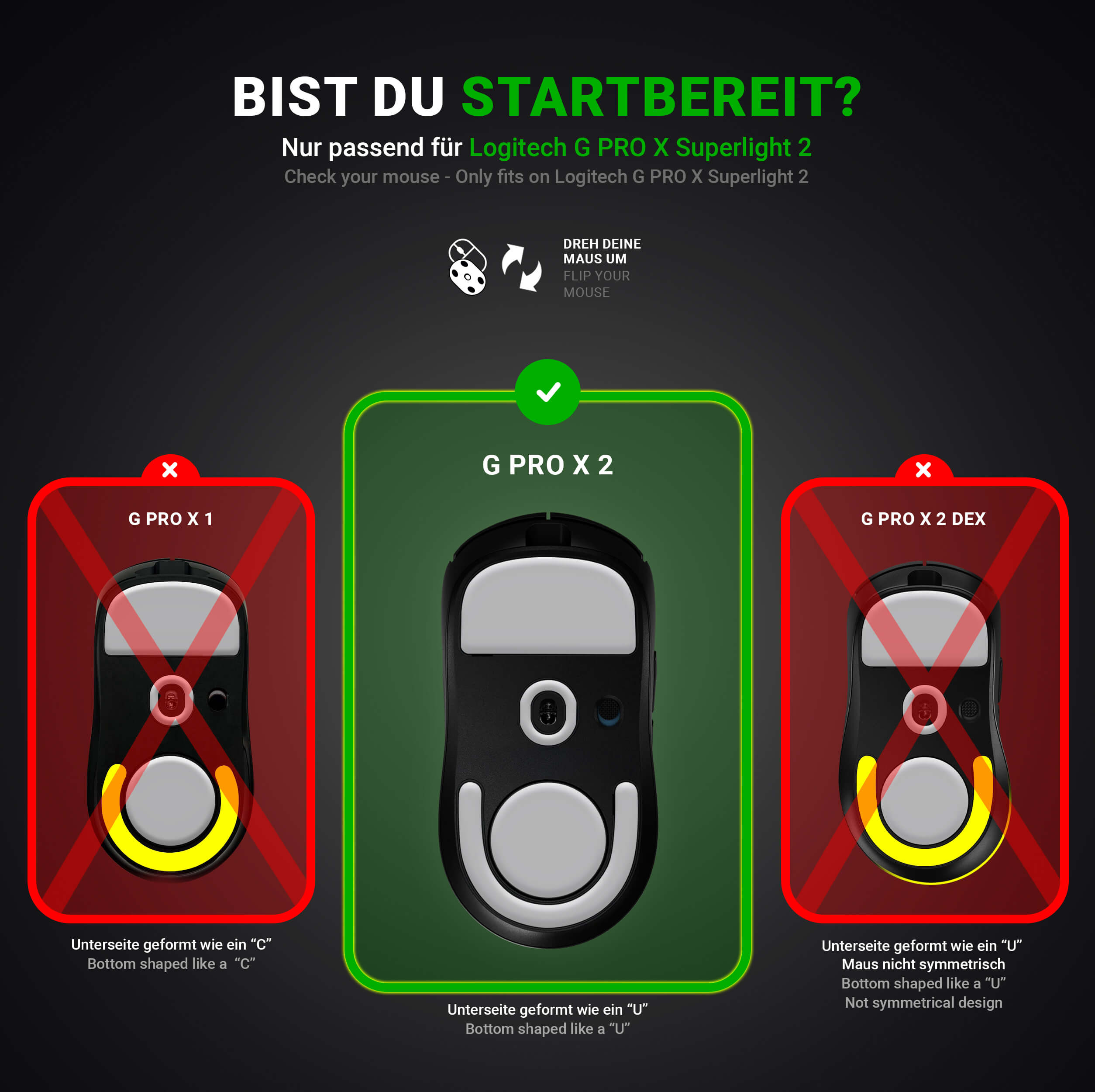 HPS Glides (2er Set) – für Logitech G PRO X Superlight 2