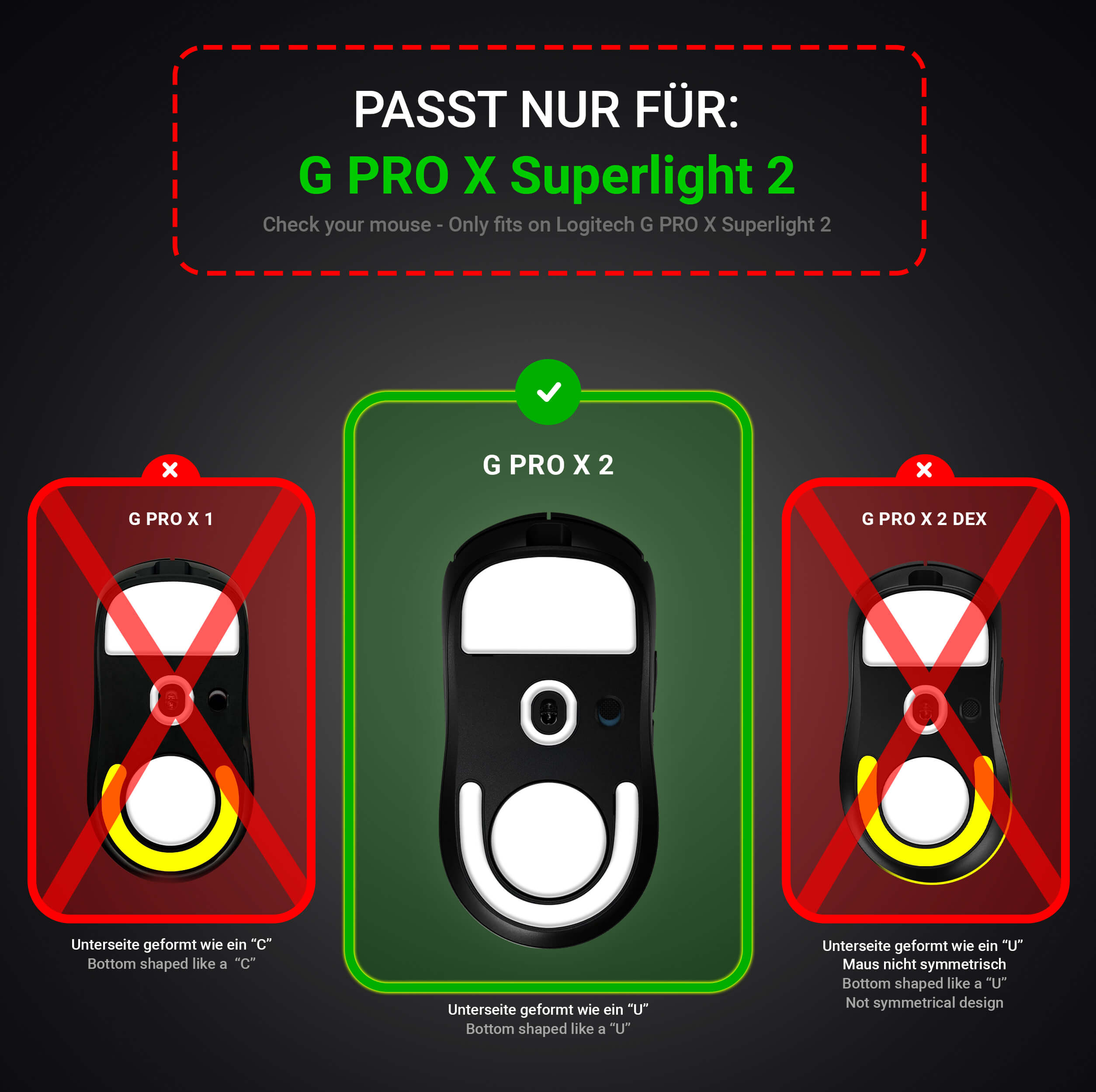 DPS Glides (2er Set) – für Logitech G PRO X Superlight 2