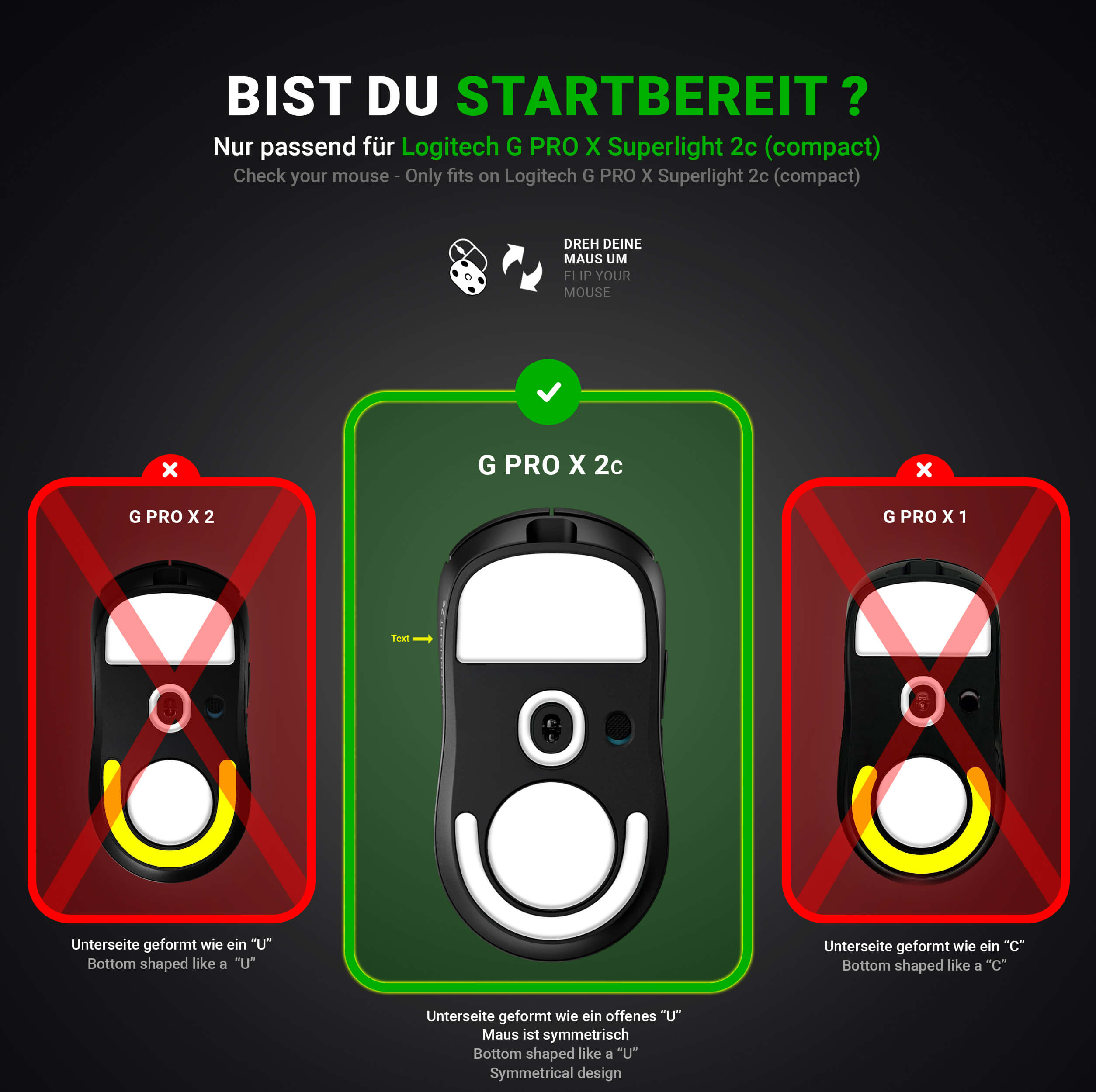 DPS Glides (2er Set) – für Logitech G PRO X Superlight 2c