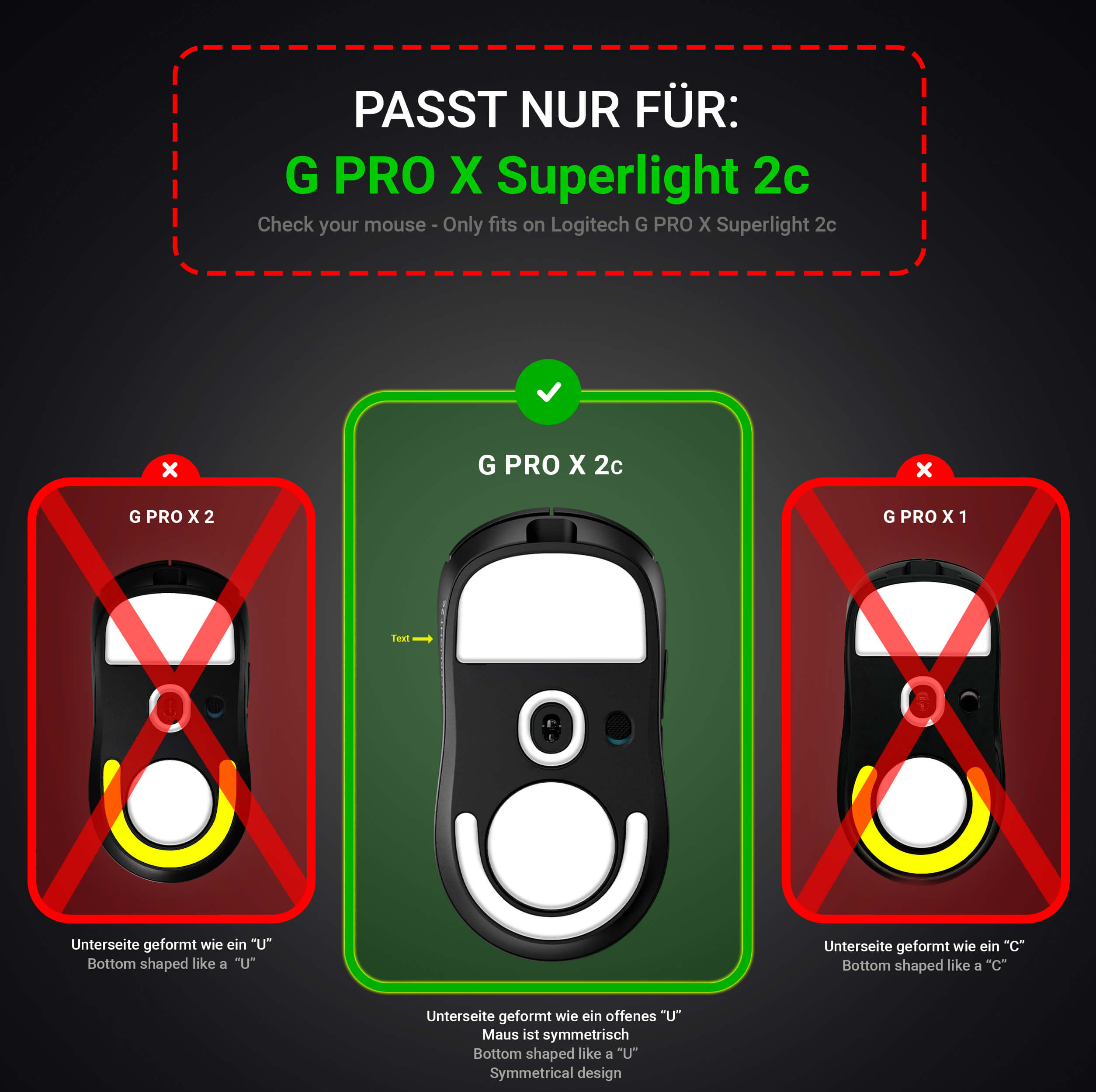 DPS Glides (2er Set) – für Logitech G PRO X Superlight 2c