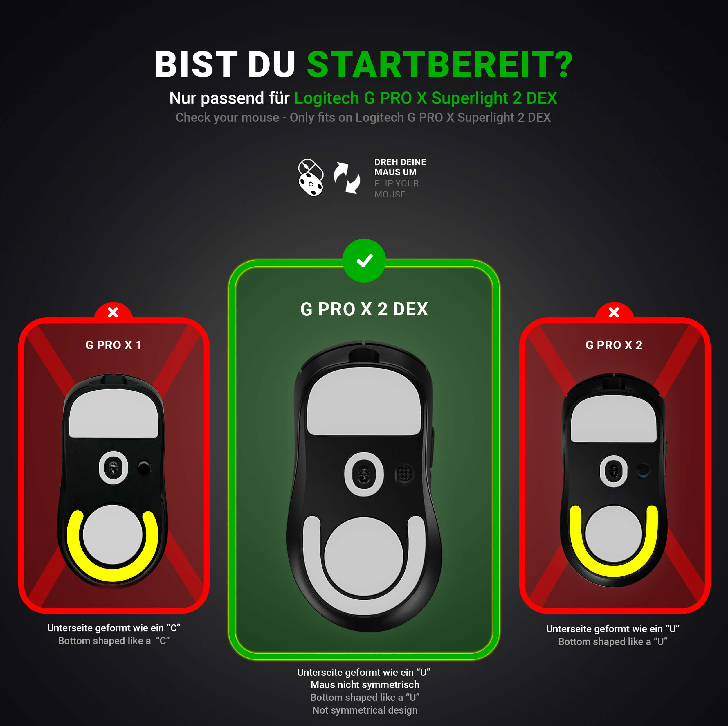 FPS Glides (2er Set) – für Logitech G PRO X Superlight 2 DEX