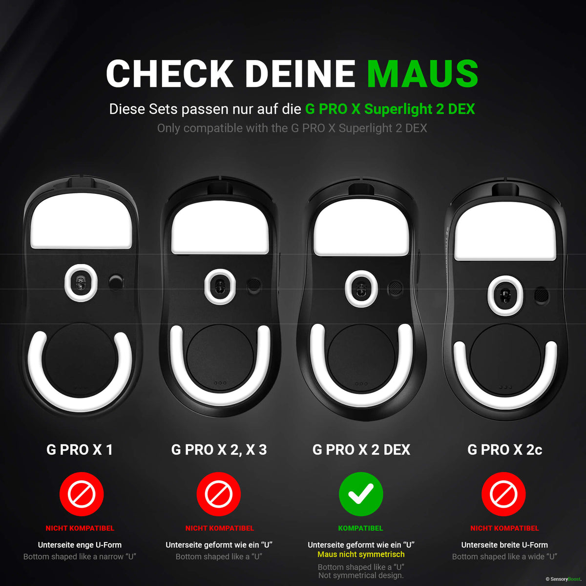 FPS Series – Mausfüße für Logitech G PRO X Superlight 2 DEX – PTFE