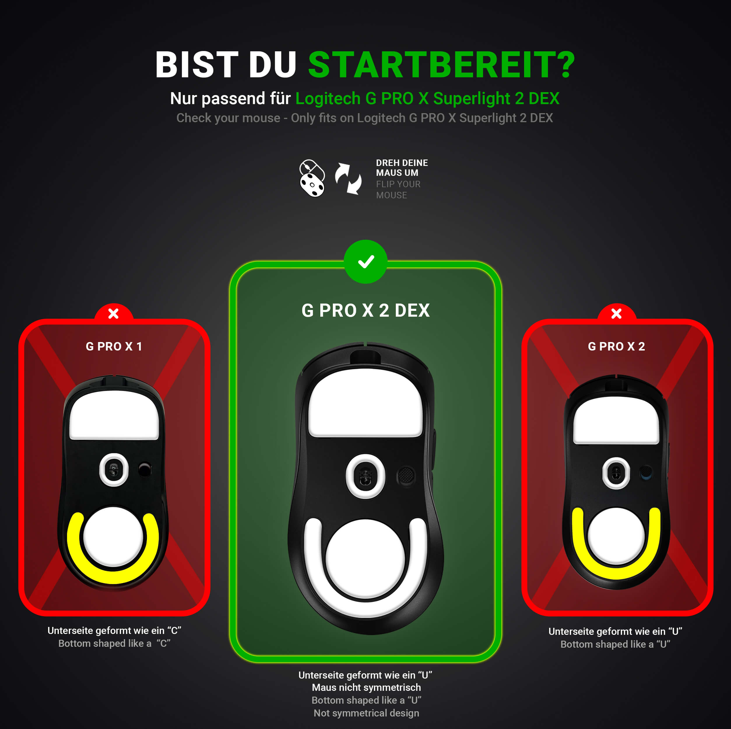 DPS Glides (2er Set) – für Logitech G PRO X Superlight 2 DEX