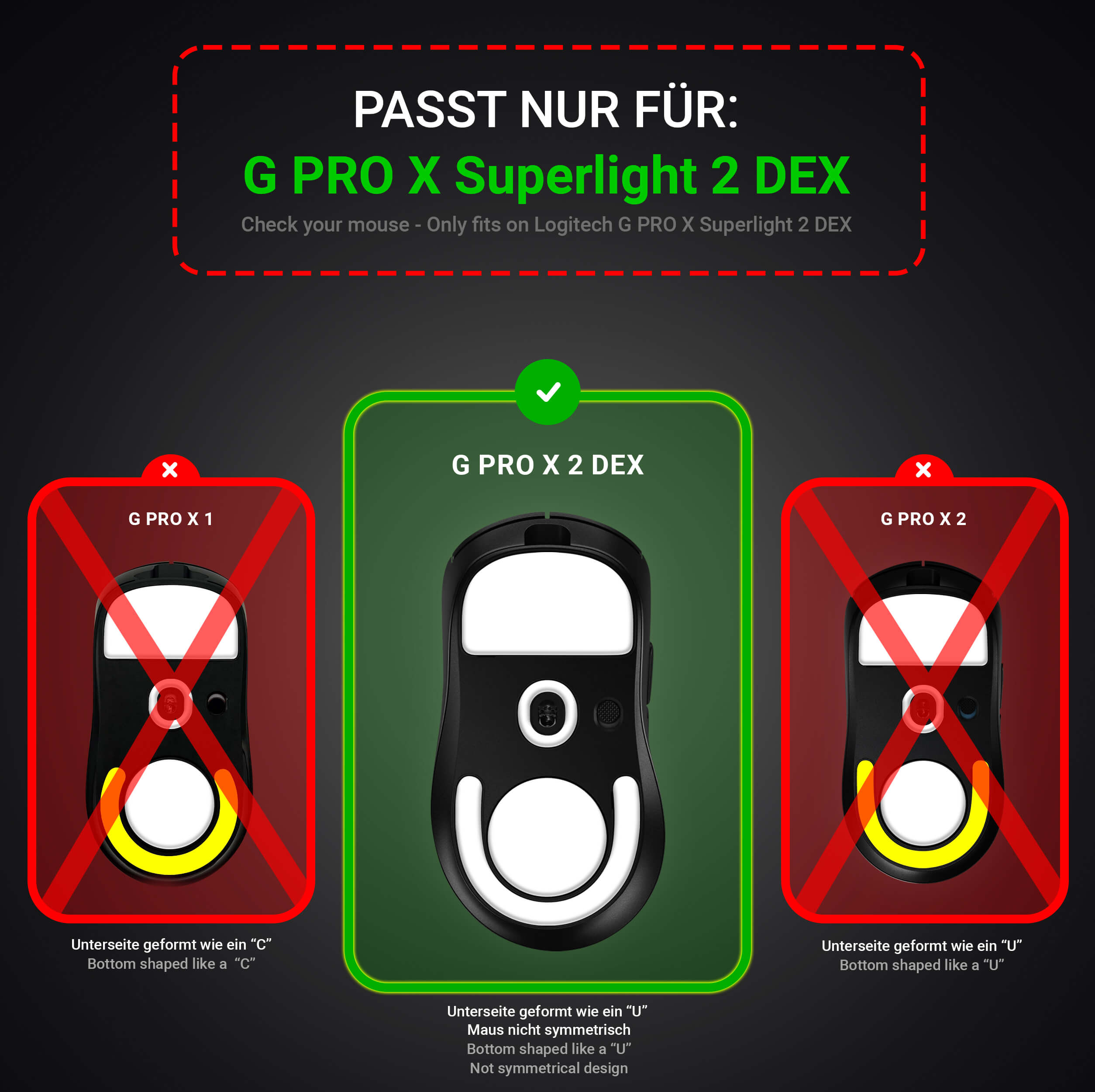 DPS Glides (2er Set) – für Logitech G PRO X Superlight 2 DEX