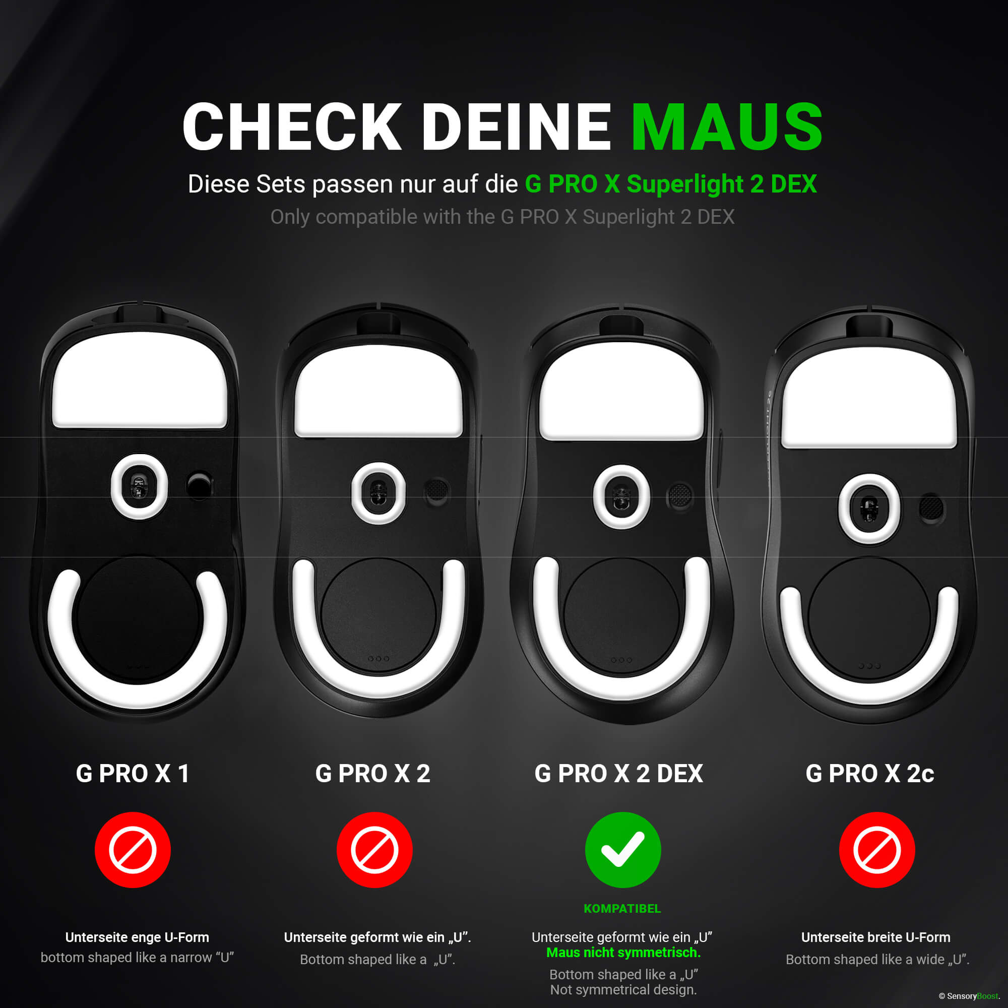 DPS Series – Mausfüße für Logitech G PRO X Superlight 2 DEX – PTFE