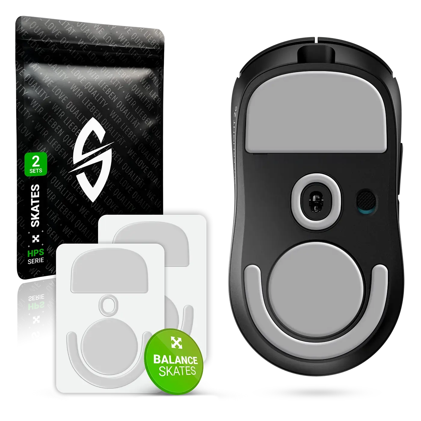 SensoryBoost HPS Mausfüße für Logitech G PRO X Superlight 2c – PTFE, 2er Set