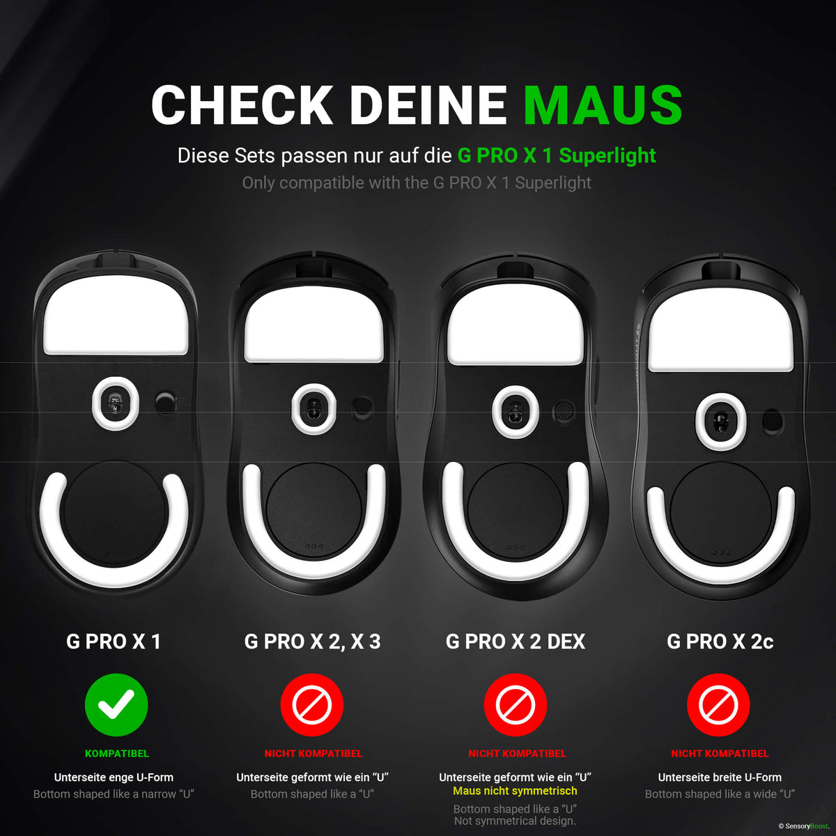 FPS Glides (2x) for Logitech G PRO X Superlight 1