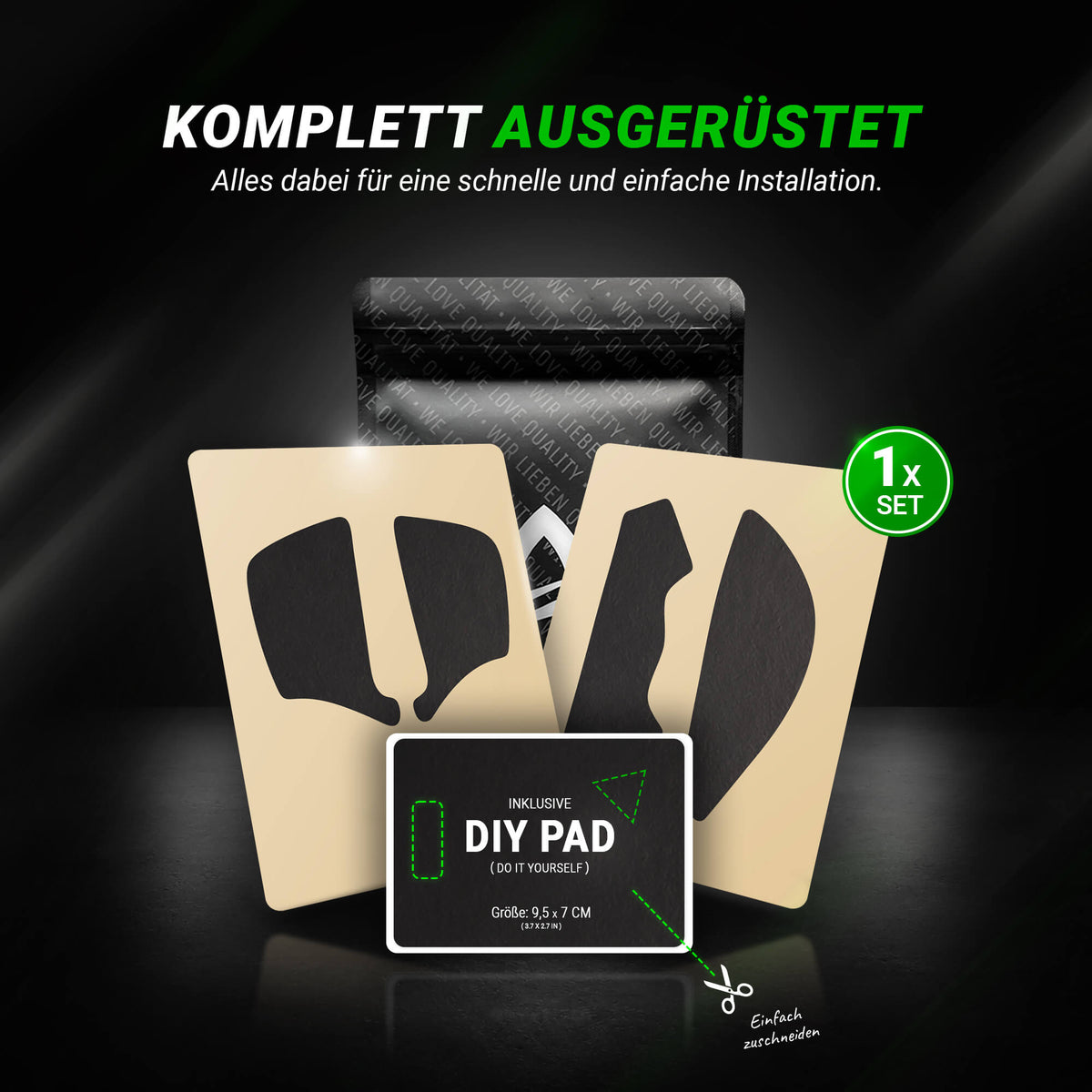 STEALTH Series – Grip Tape für Glorious Model D (Pre-Cut)