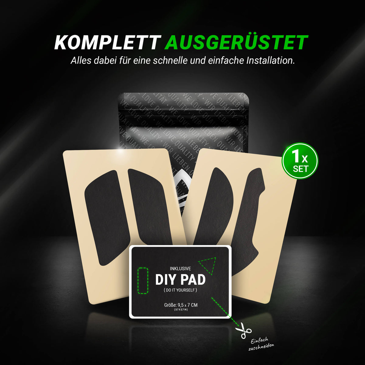 STEALTH Series – Grip Tape für HyperX Pulsefire Haste (Pre-Cut)