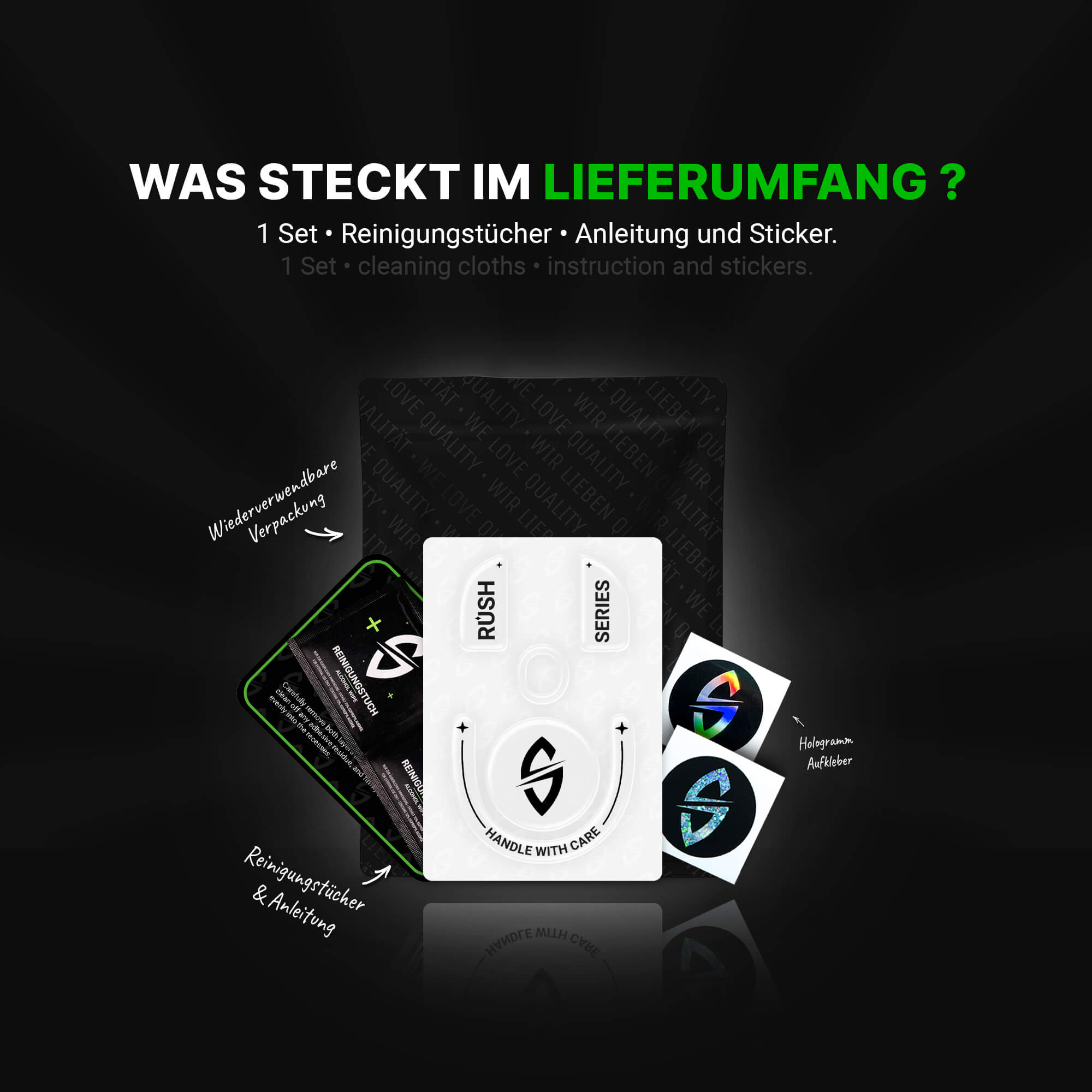 RUSH Series – Mausfüße für Logitech G PRO X Superlight 2 DEX – Glas (Aluminosilikat)