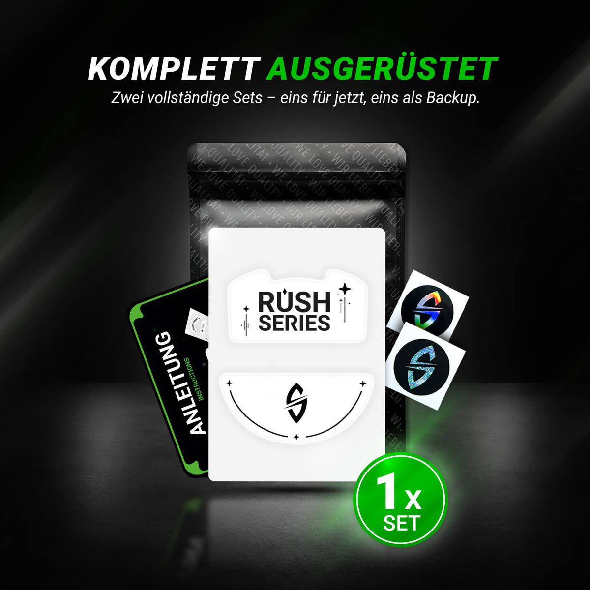 RUSH Series – Mausfüße für Razer Viper v3 PRO – Glas (Aluminosilikat)