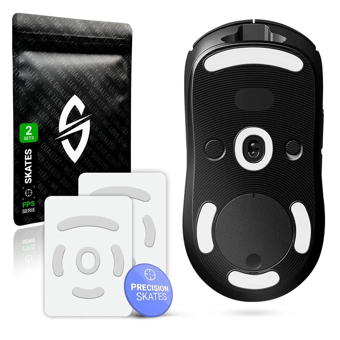 SensoryBoost FPS Mausfüße für Logitech G PRO Wireless, G PRO 2 Lightspeed – PTFE, 2er Set