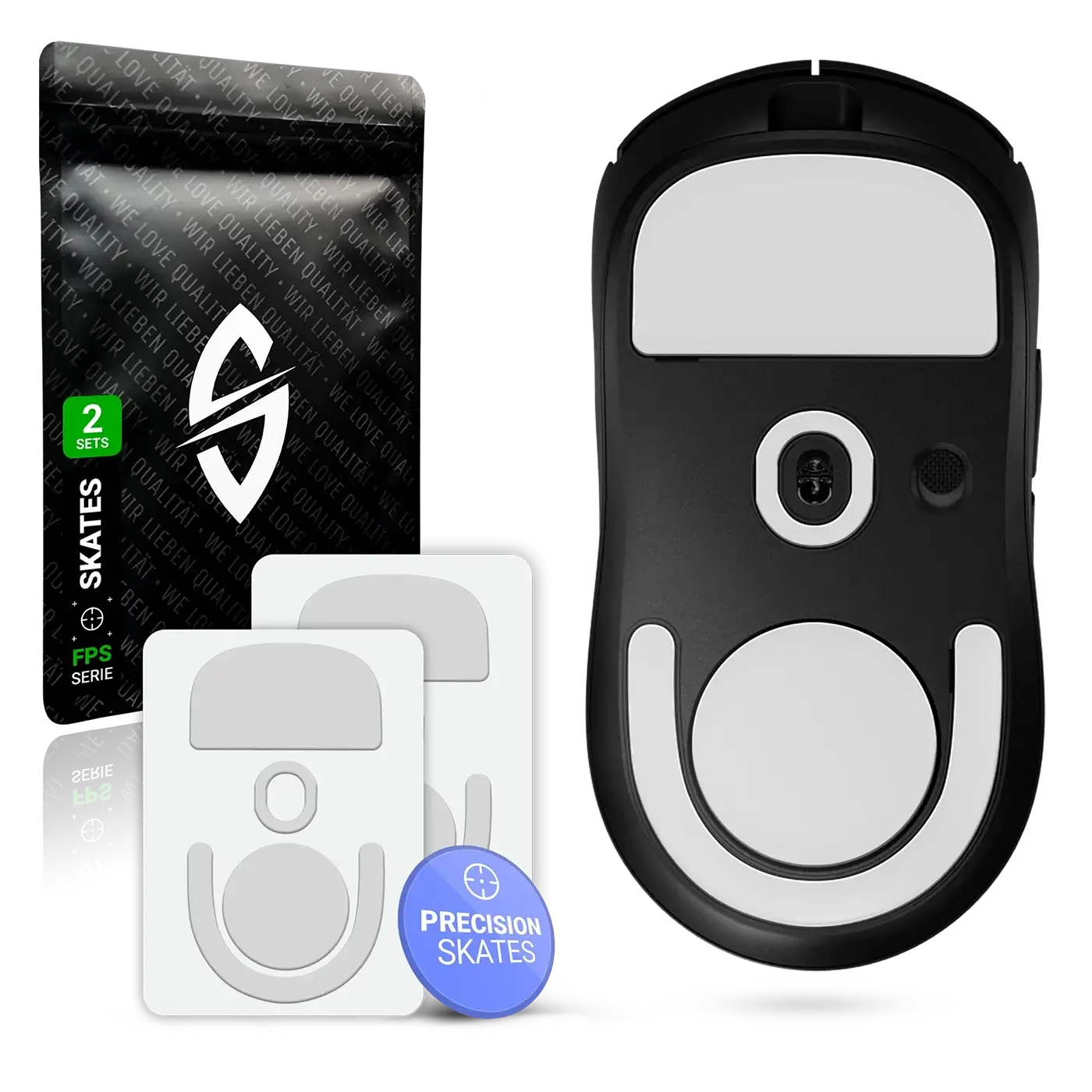 SensoryBoost FPS Mausfüße für Logitech G PRO X2 Superstrike – PTFE, 2er Set