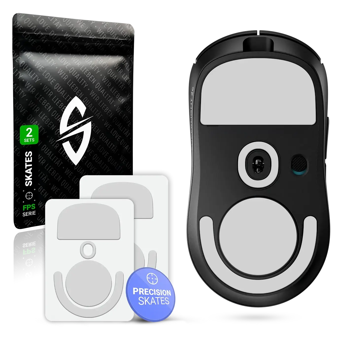 SensoryBoost FPS Mausfüße für Logitech G PRO X Superlight 2c – PTFE, 2er Set