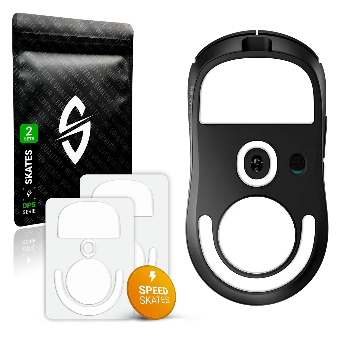 SensoryBoost DPS Mausfüße für Logitech G PRO X Superlight 2c – PTFE, 2er Set