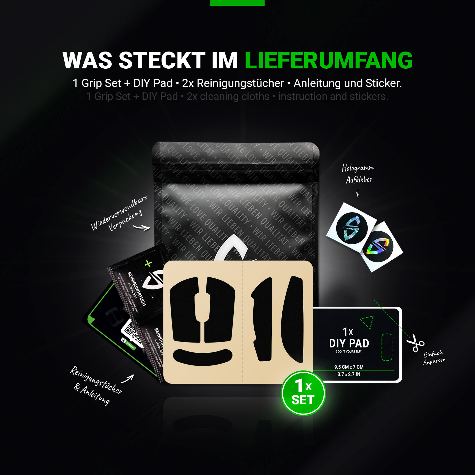 GRIP TAPE Set - for Logitech G PRO X2 Superstrike