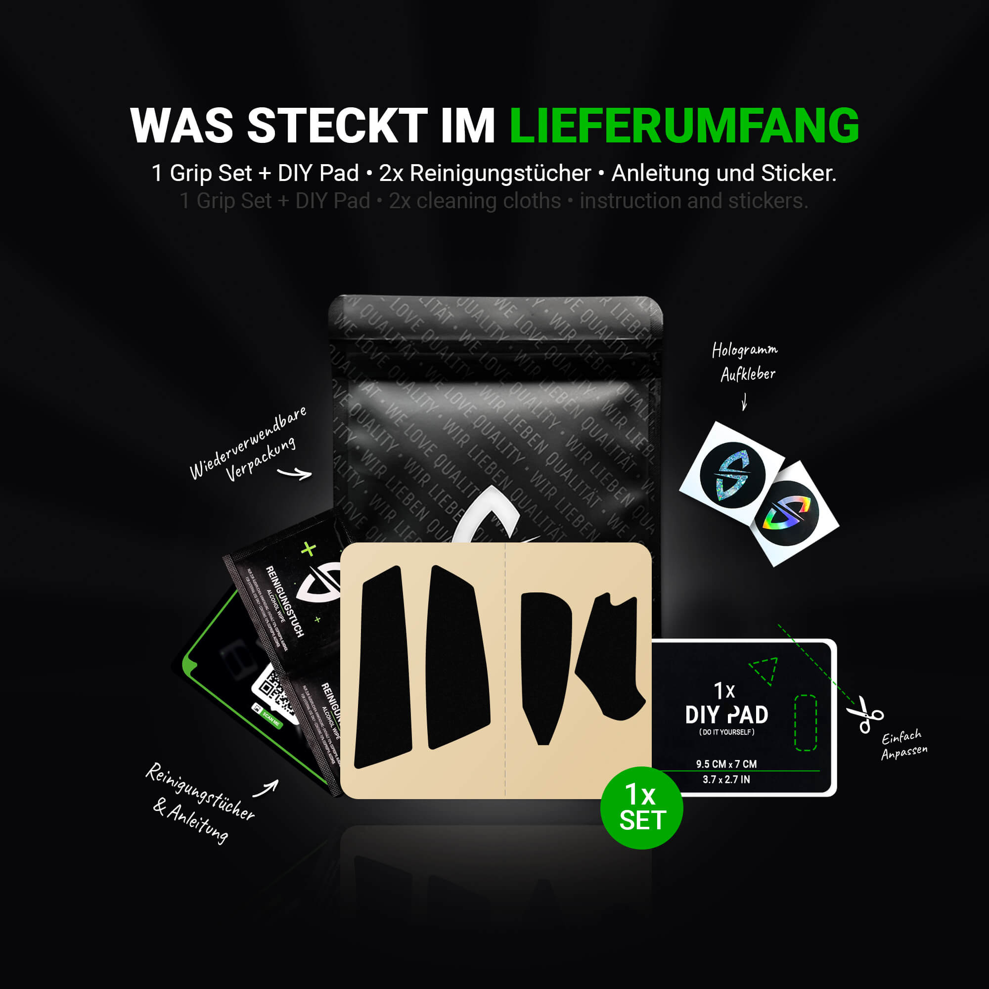 Stealth Grip Tape – für Logitech G502 X Plus, Lightspeed