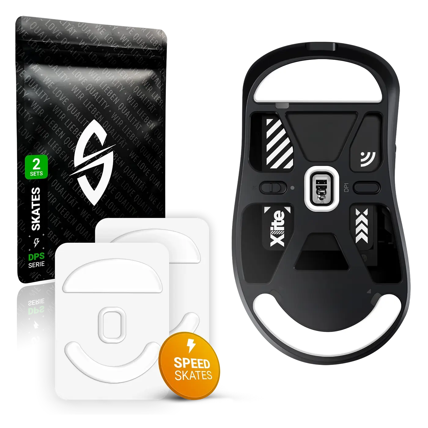 DPS Series – Mausfüße für Pulsar XLITE V1, V2, V3, V4, Wireless, eS Series – PTFE