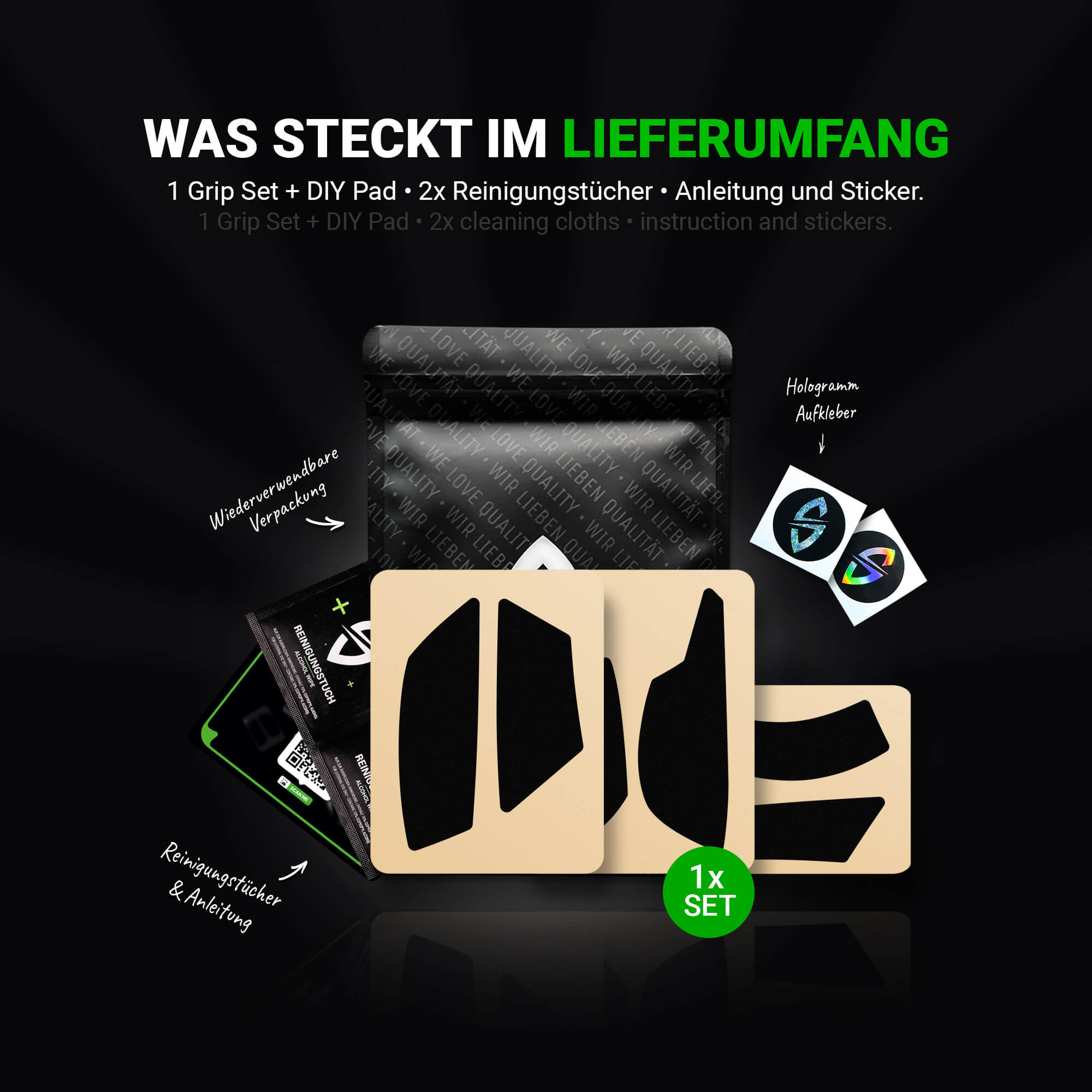 Stealth Grip Tape – für Razer Basilisk V3, X Hyperspeed, Ultimate