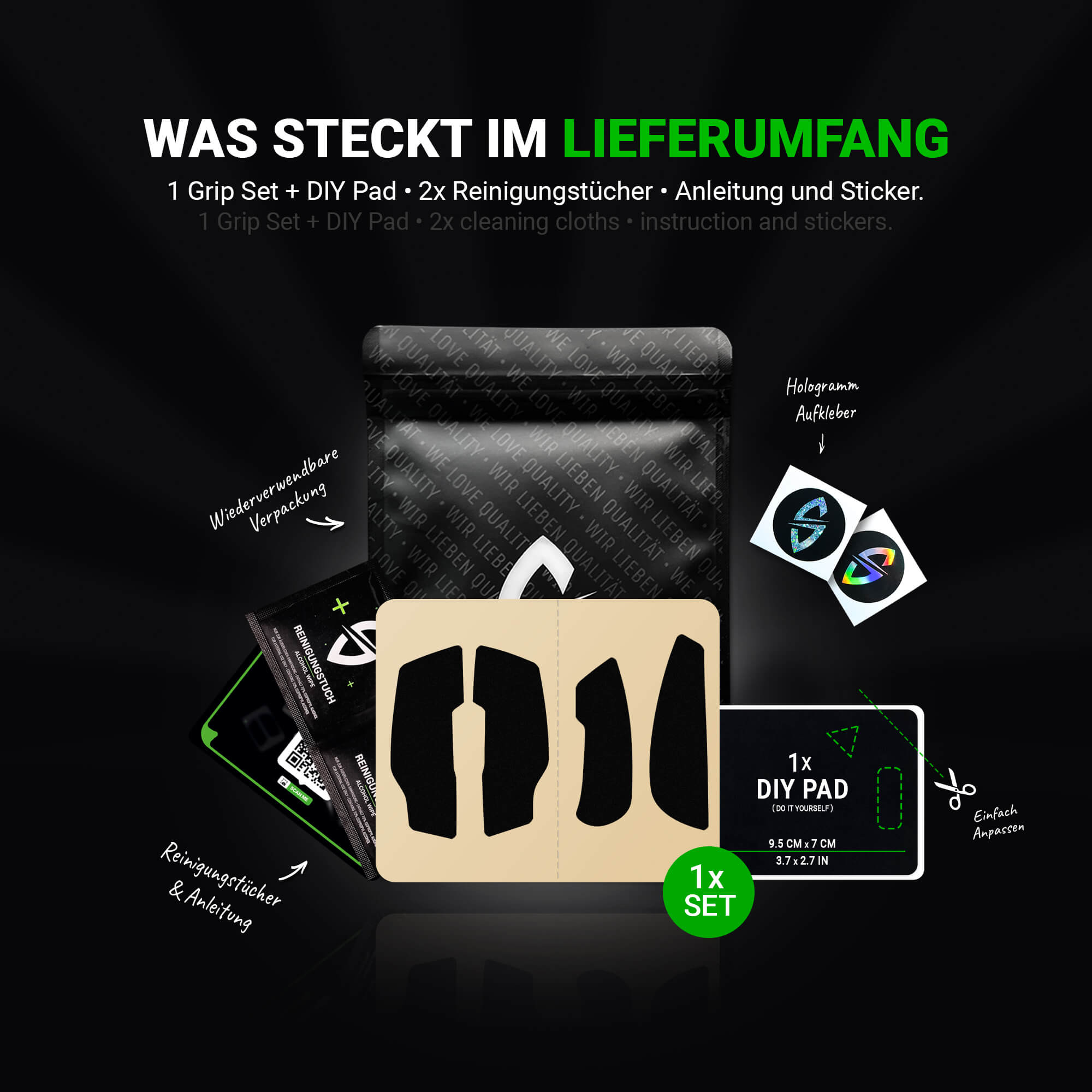 Stealth Grip Tape – für Roccat Kone AIR