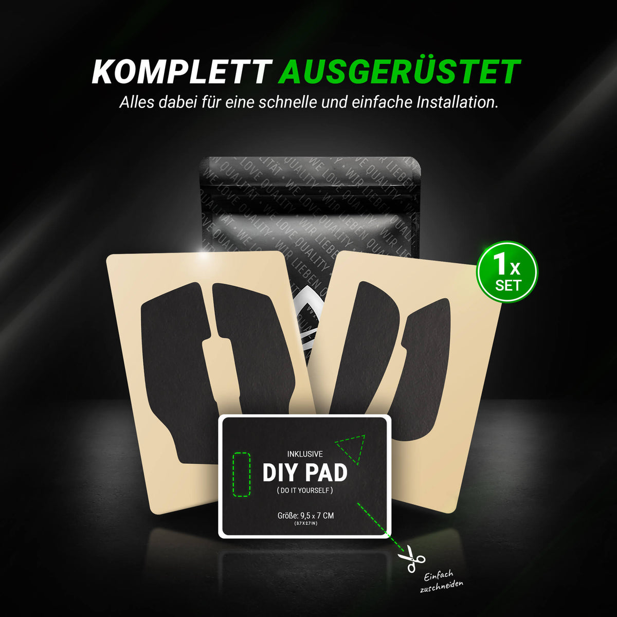 STEALTH Series – Grip Tape für Roccat Kone AIR (Pre-Cut)